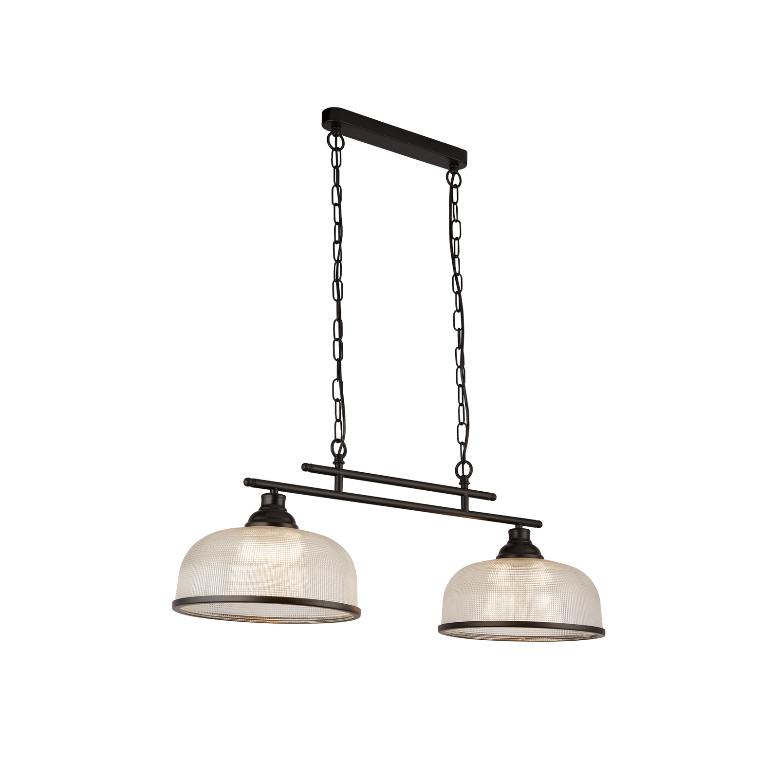 Lámpara colgante Bistro 2 luces, negro