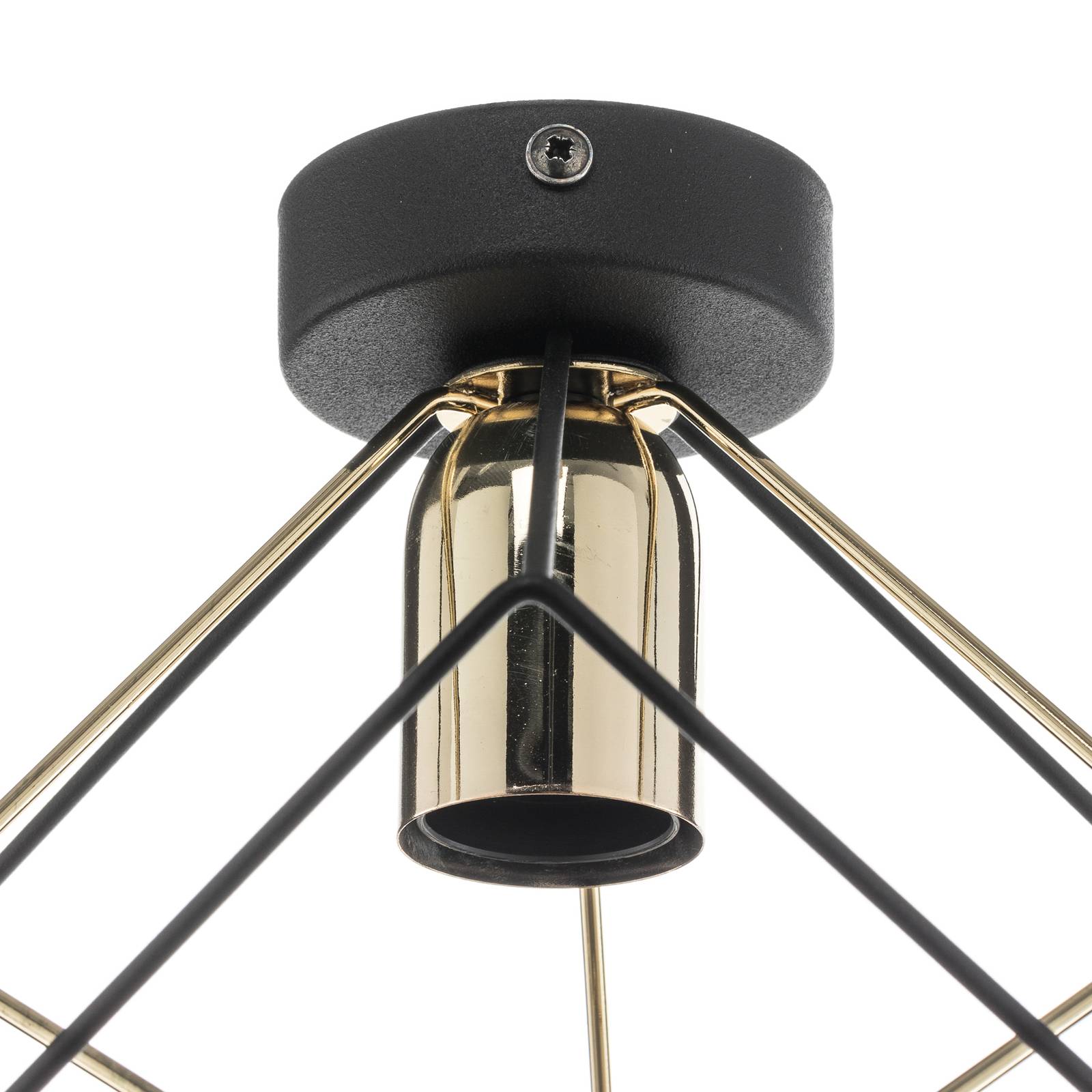 Lampa sufitowa Alambre 1-punktowa, złota/czarna