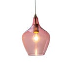 Paso hanging light made of glass, 1-bulb, rose