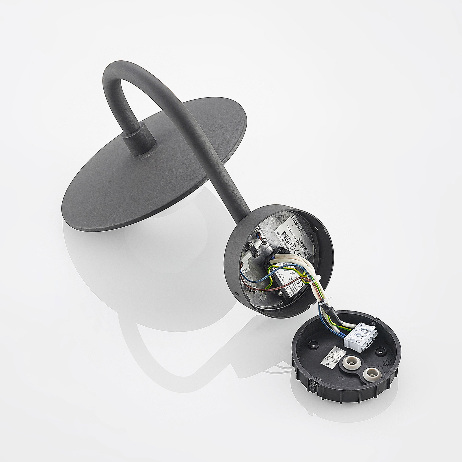 Zamalino Candeeiro de Parede Exterior com Sensor Dark Grey - Lucande