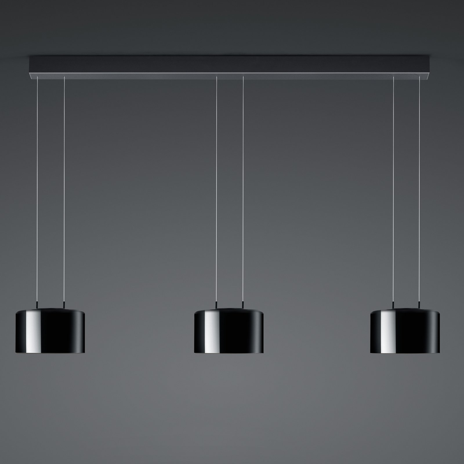 BANKAMP Luce elevata Grand 3-lamps. zwart/binnen