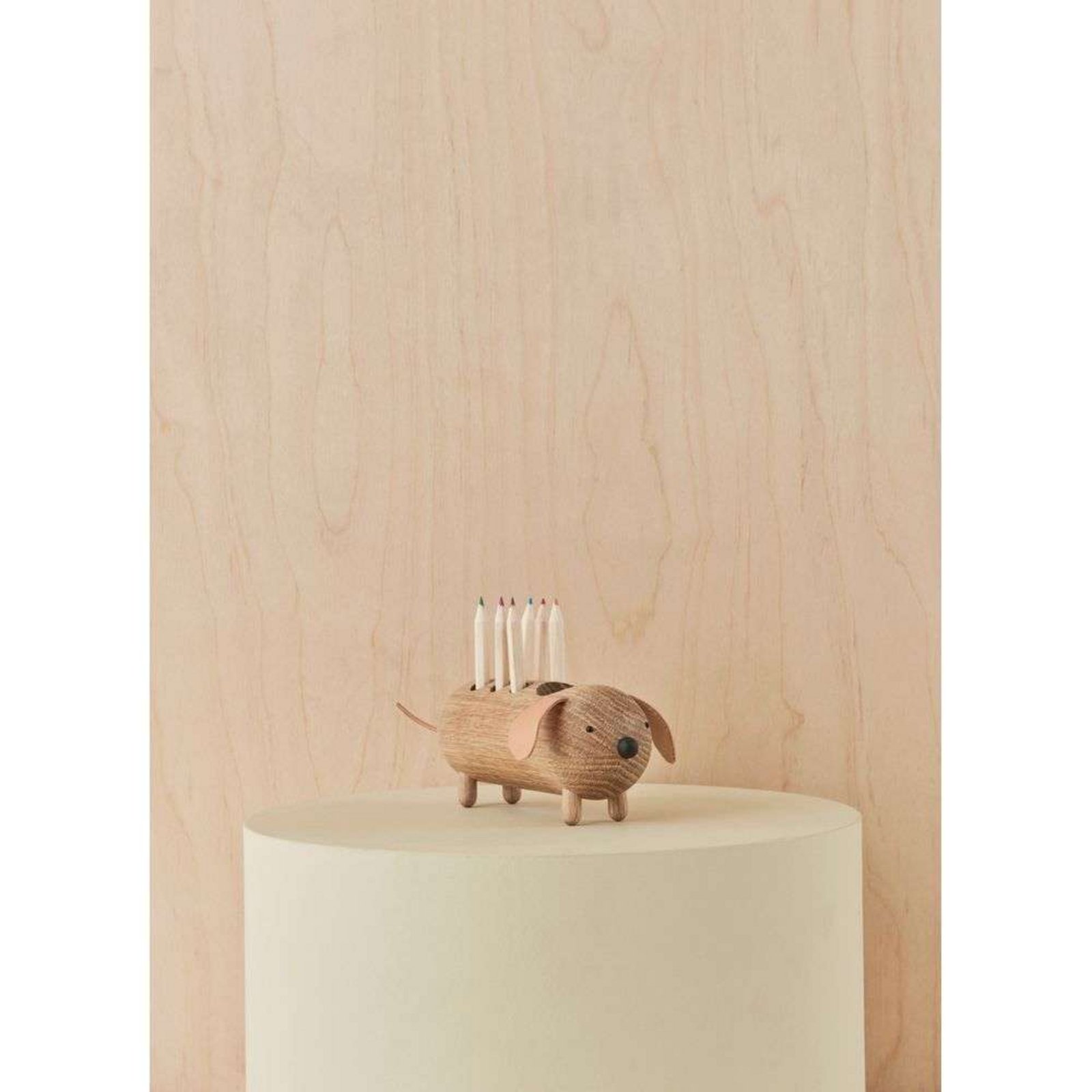 Eddie Dog Pencil Holder Nature - OYOY Living Design