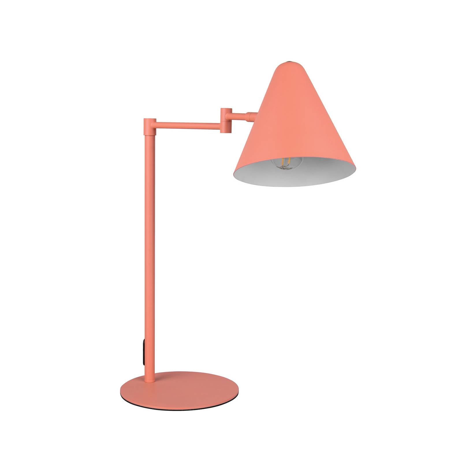 Tischlampe Cosima, apricot, Höhe 50 cm, Metall