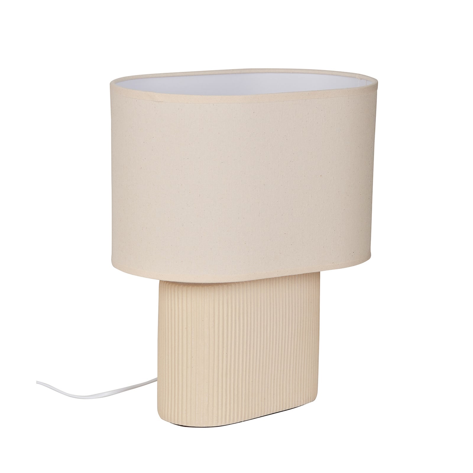 Lampada da tavolo Santorini avorio/beige, altezza 38 cm - COREP SAS