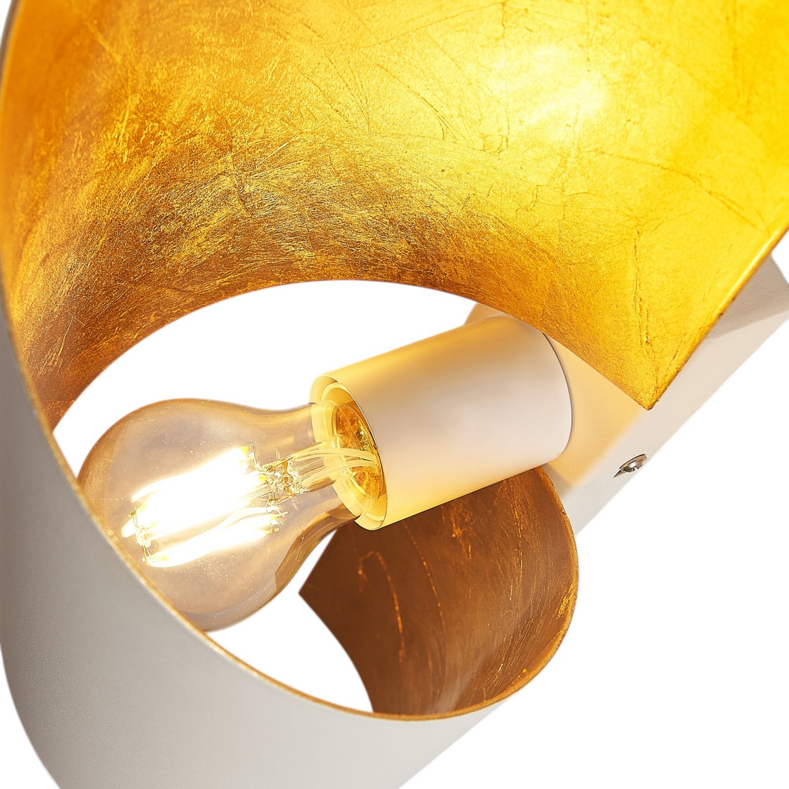 Vanni Nástěnné Svítidlo White/Gold - Lindby