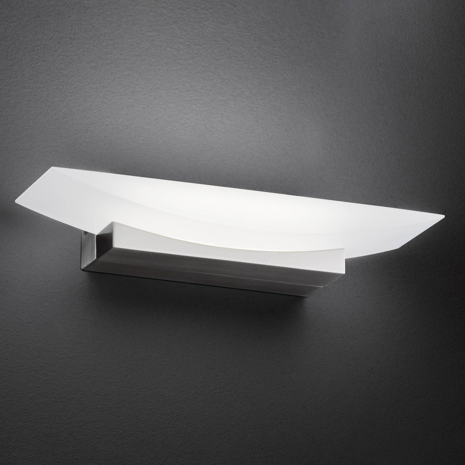 LED-Wandleuchte Bowl TW, Breite 30 cm, nickel