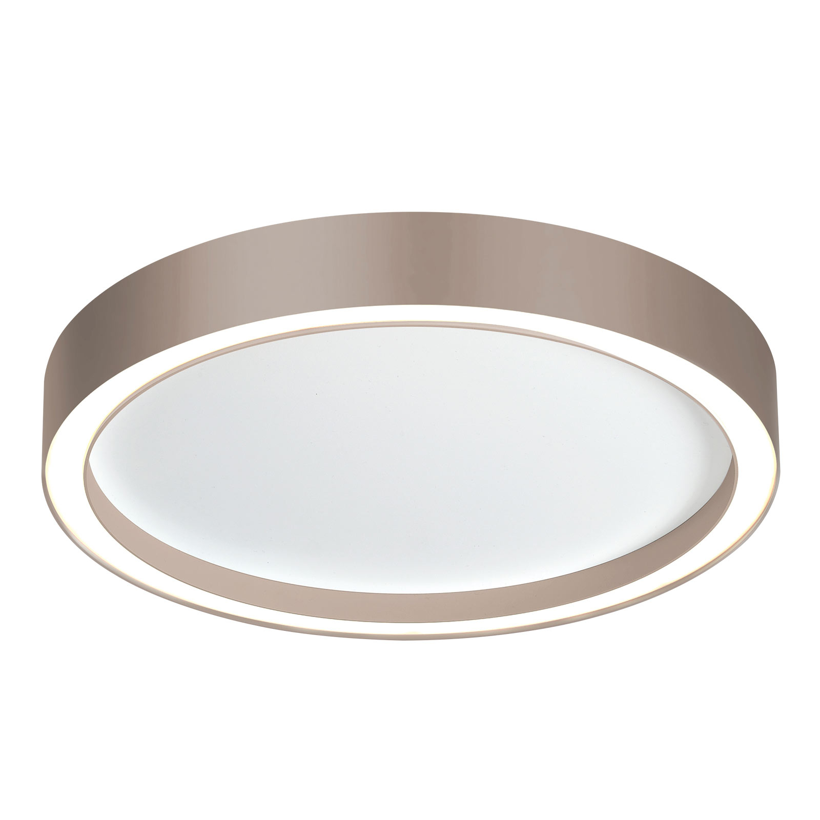 Bopp Aura LED ceiling light Ø 55cm white/taupe