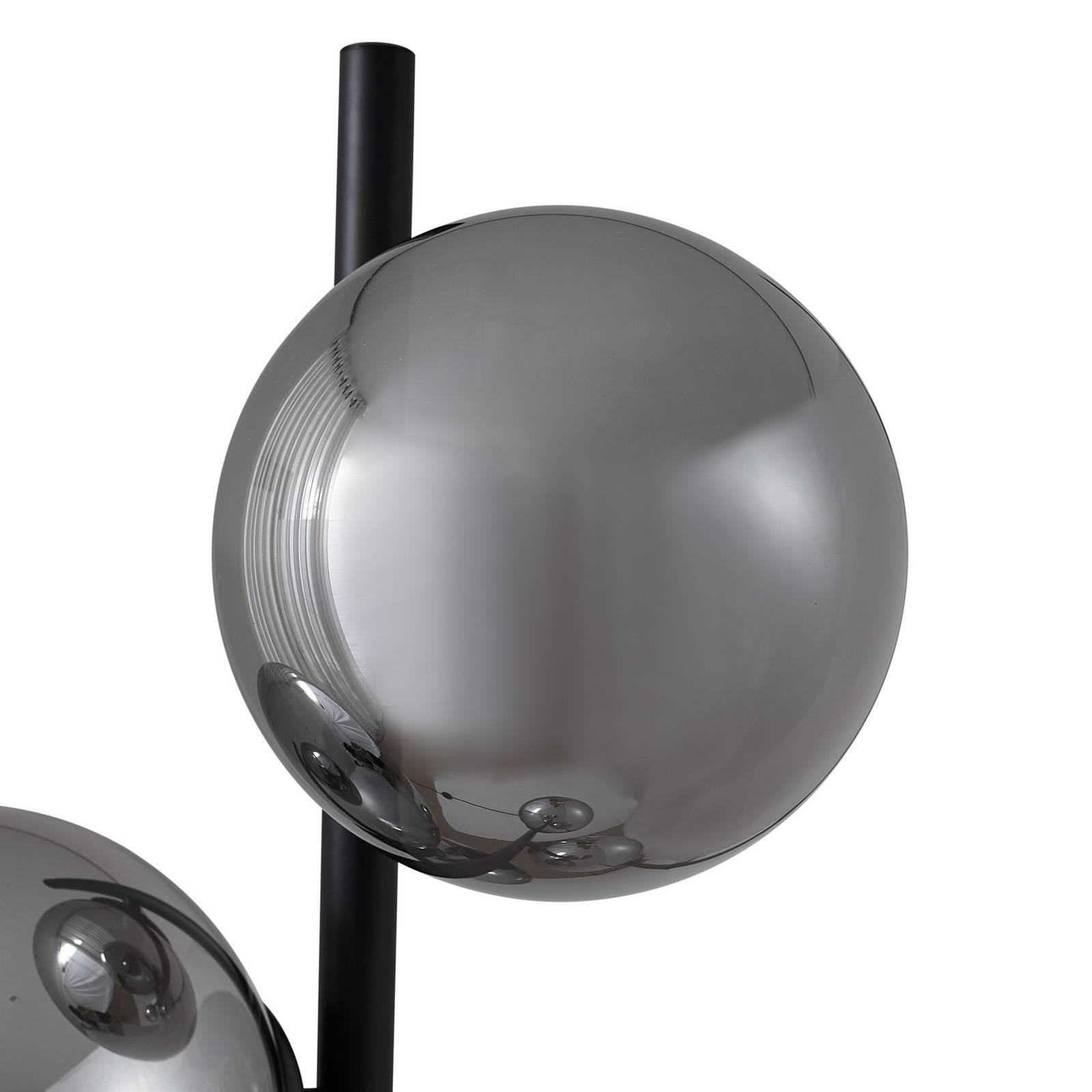 Lindby Lampa stojąca Orbelia, czarna, 5-punktowa, szkło