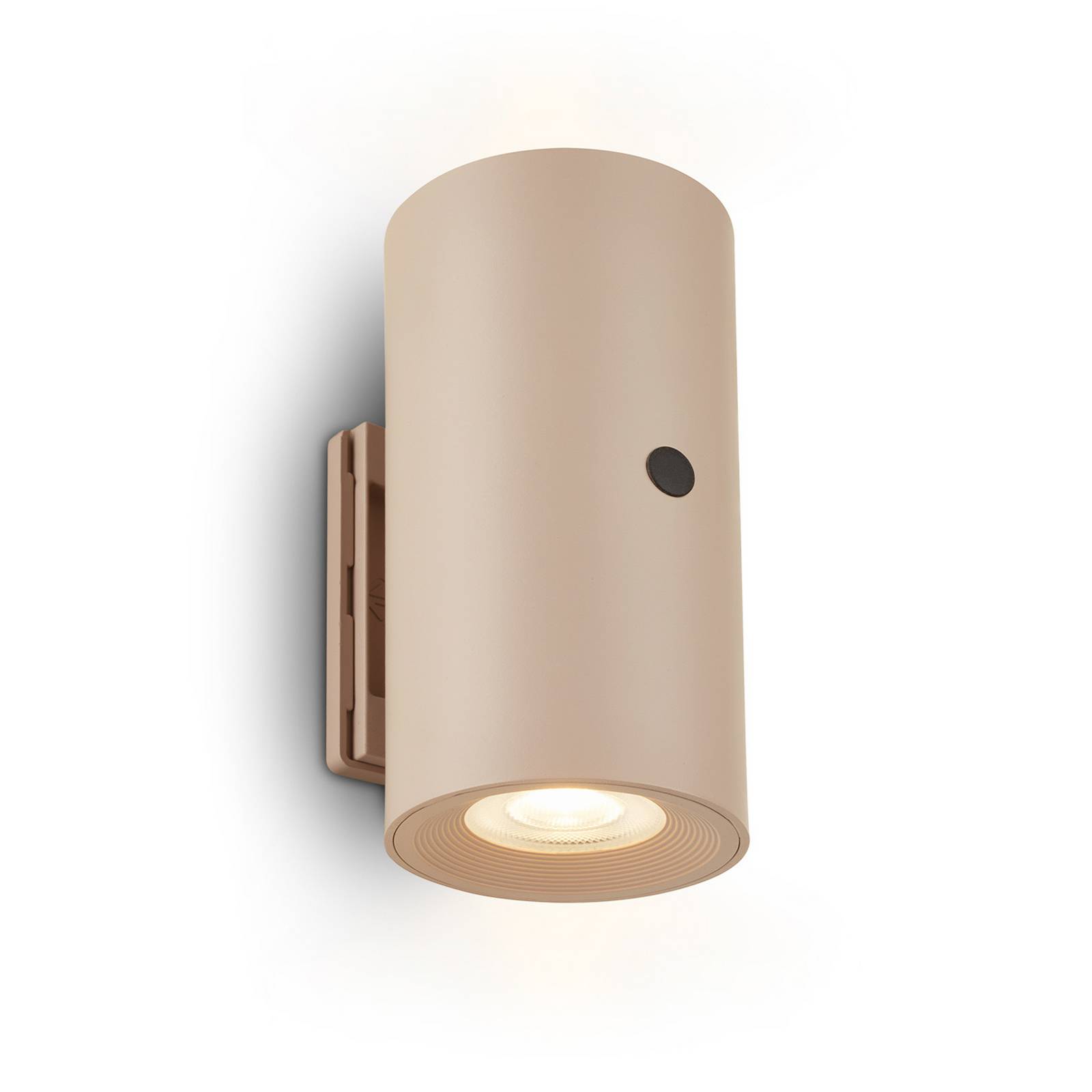 LED-Akku-Wandleuchte Isy, beige, Kunststoff, 3.000 K