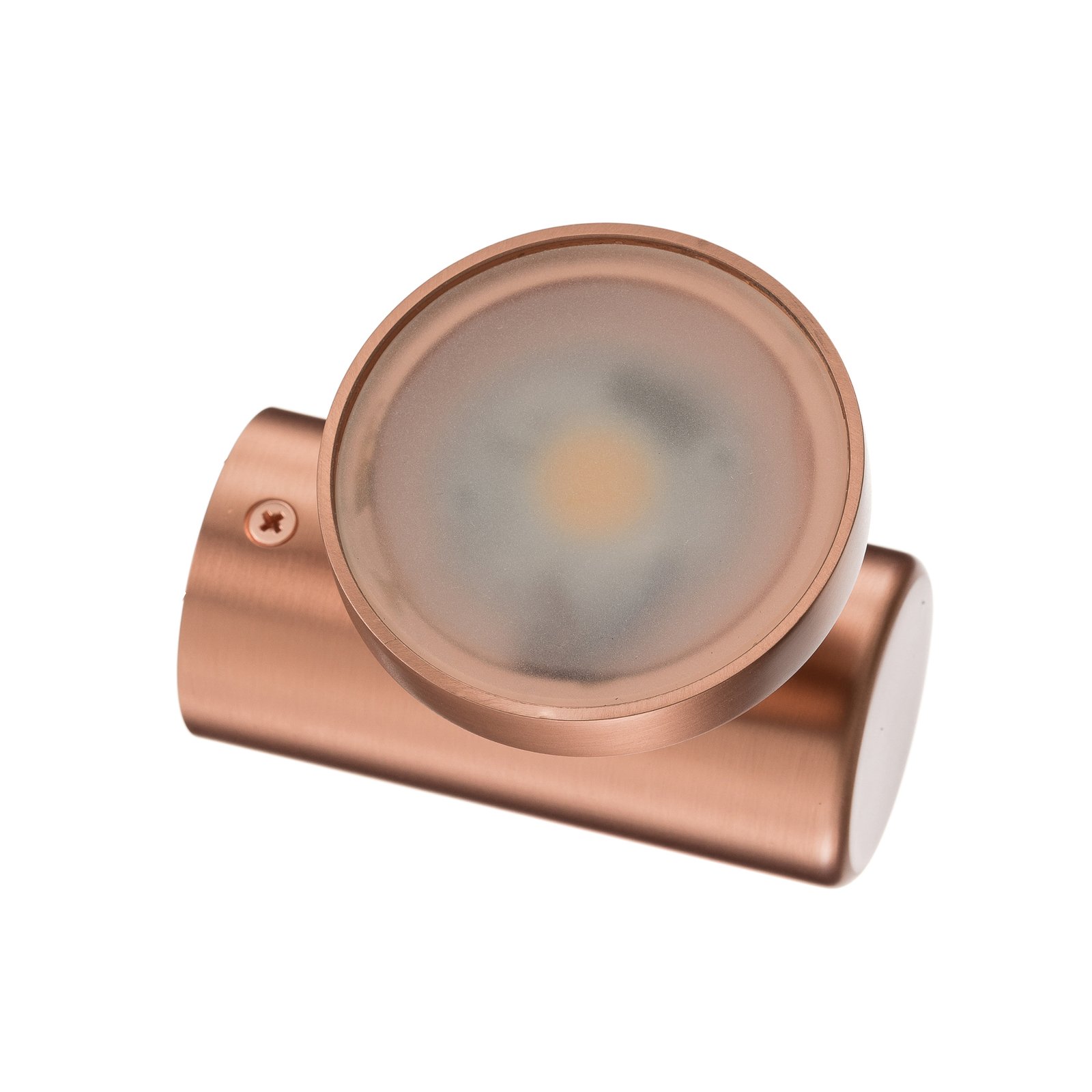 Key LED wall light, one-bulb, matt copper