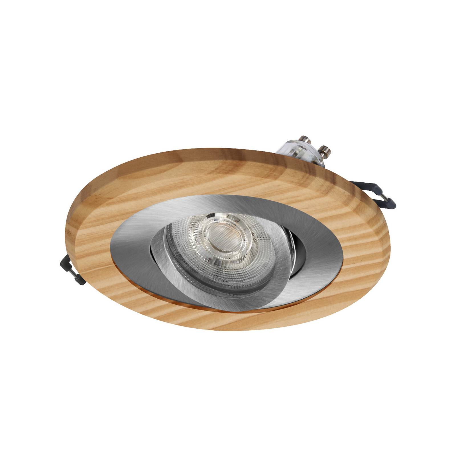 OSRAM Einbauspot, holz hell/nickel, Ø 12 cm, GU10-LED