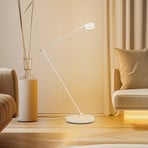 Lindby floor lamp Jyla, white, 4000K, GX53, iron