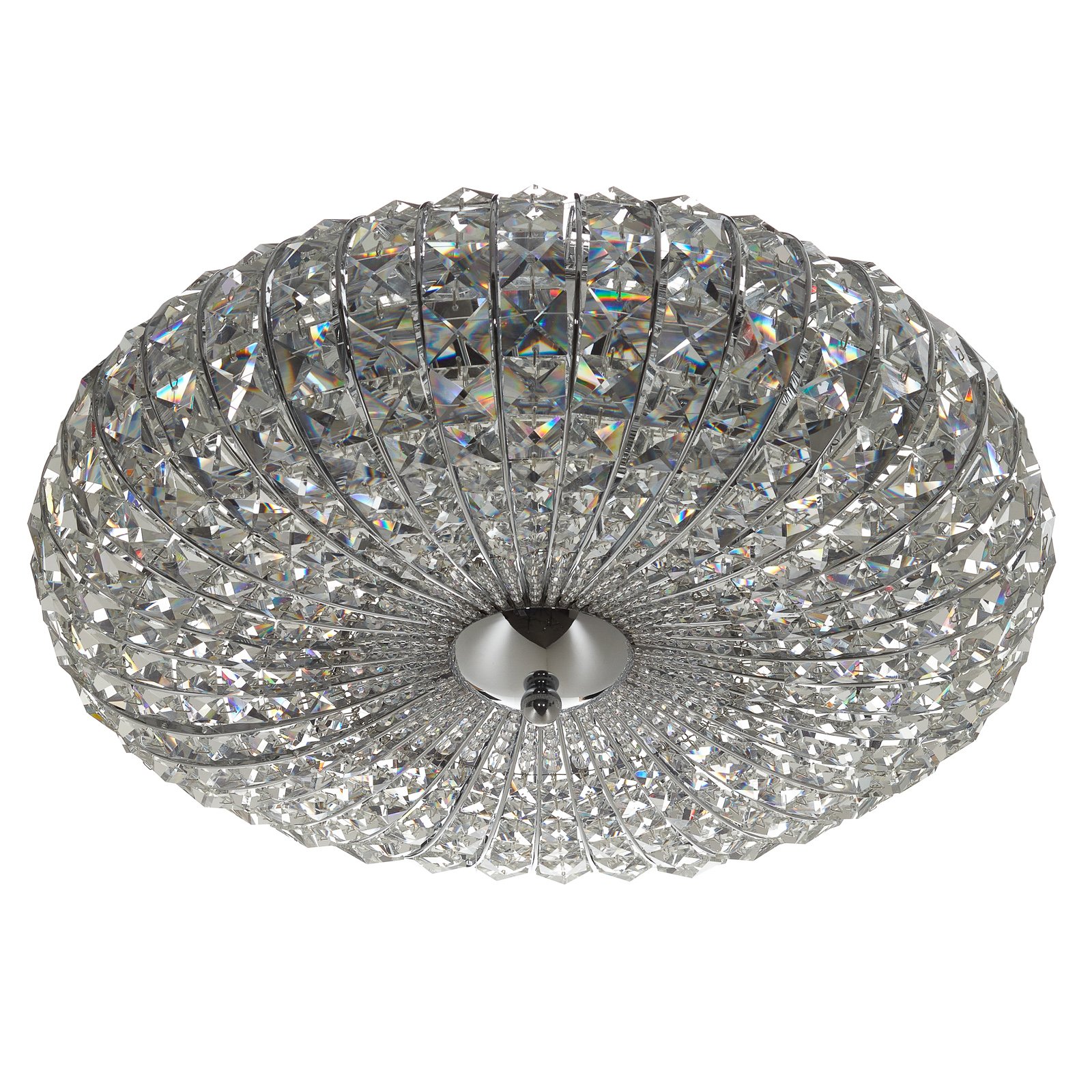 Broche stropna svjetiljka s kristalima, Ø 49 cm