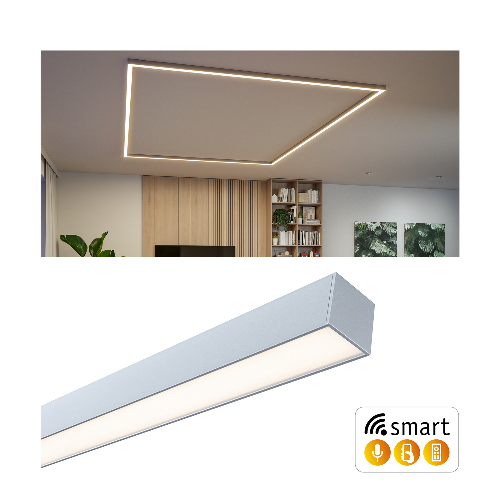 Paulmann Lichtleiste Linion, chrom, 1 m, Master ZigBee-Trafo Paulmann Lichtleiste Linion, chrom, 1 m, Master ZigBee-Trafo