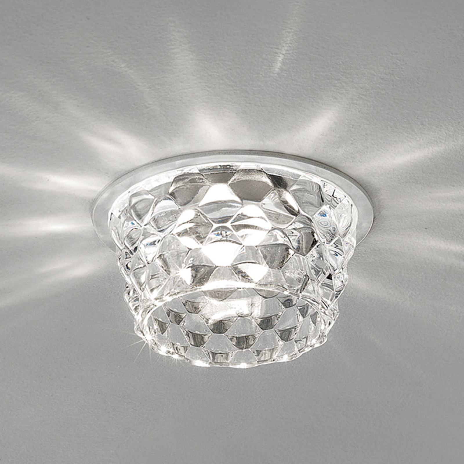 Lampe encastrable LED en verre Fedora transparente