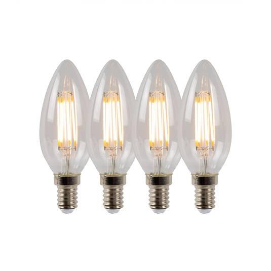 Candle LED bulb E14 4 W 2,700 K dimmable set of 4