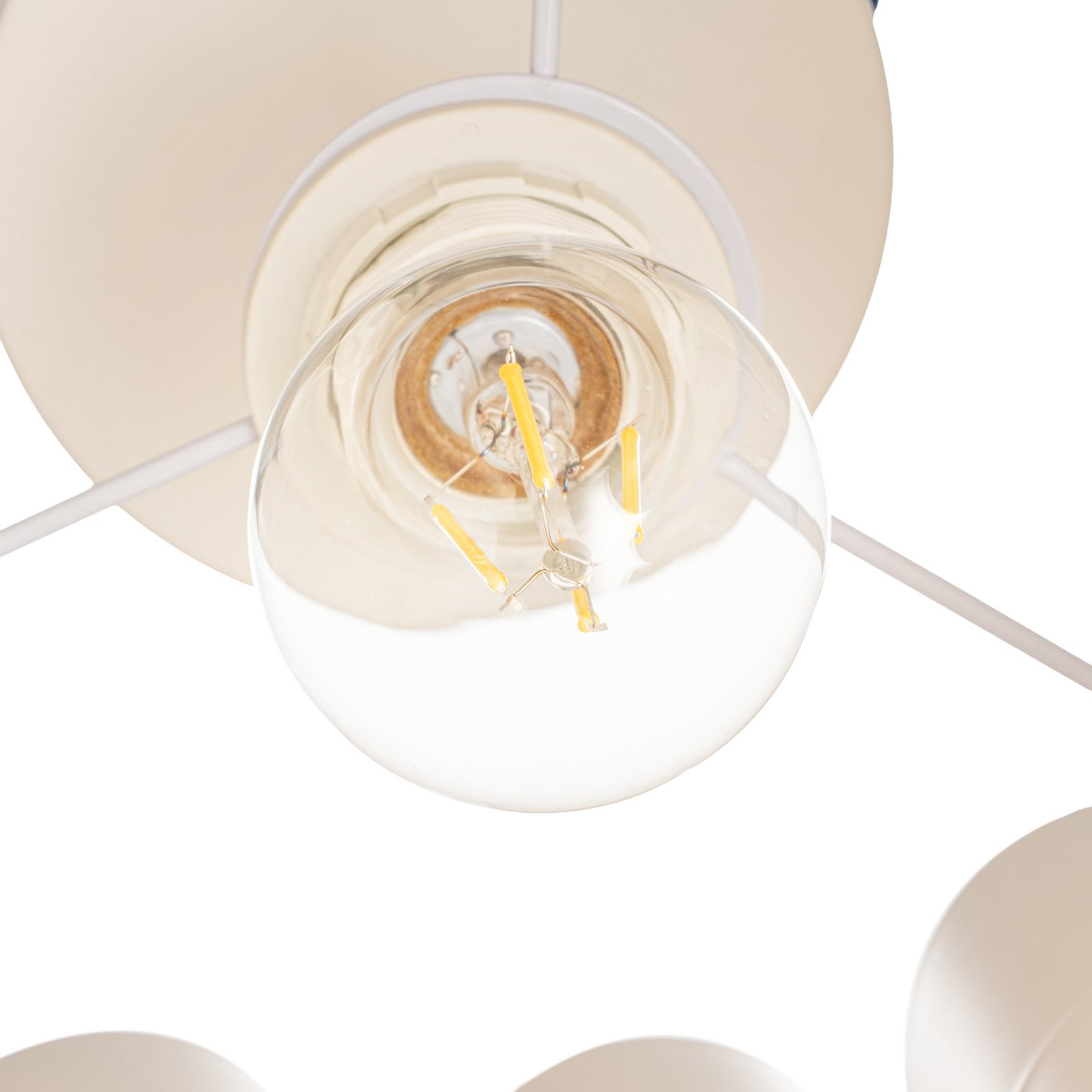 Lindby griestu lampa „Winslow“, krēmbalta, Ø 50 cm, E27 Lindby griestu lampa „Winslow“, krēmbalta, Ø 50 cm, E27