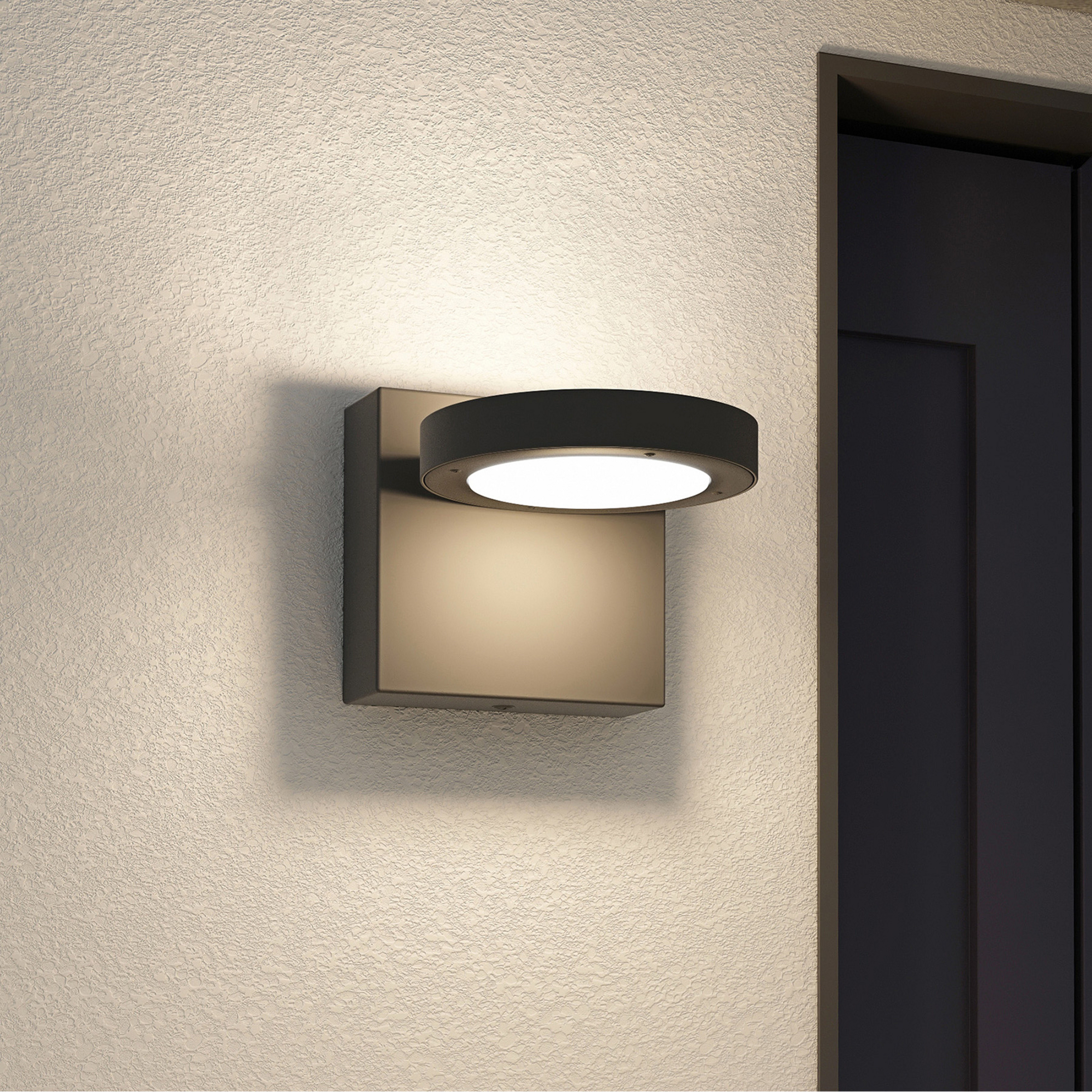 Lucande, applique d'extérieur LED Belna, métal, IP65, anthracite