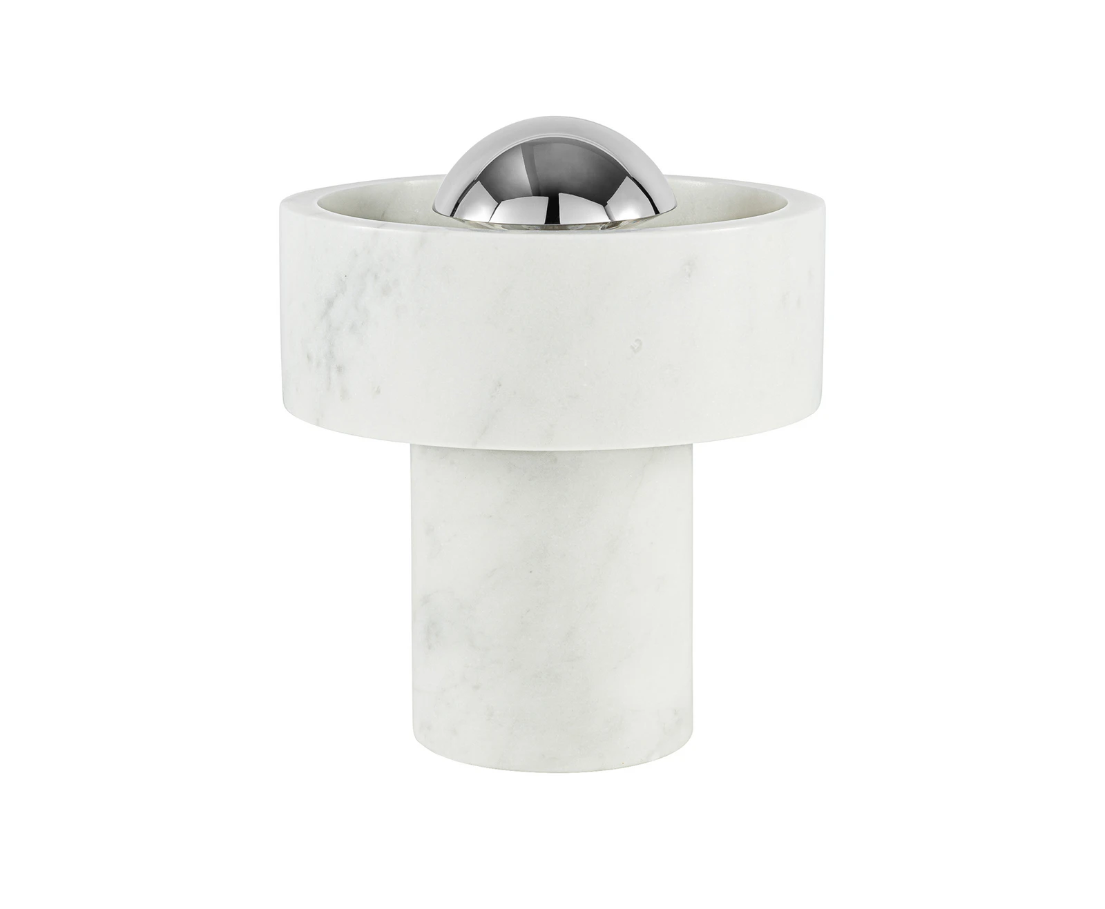 Tom Dixon LED akumulatora galda lampa Stone, sudraba krāsā, 19 cm