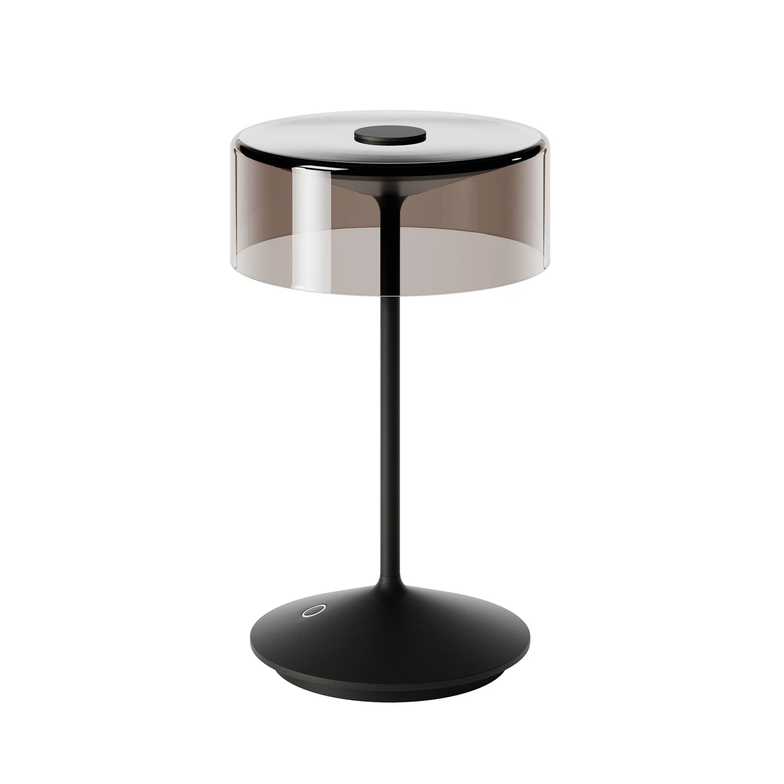 Numotion Lampada da tavolo ricaricabile a LED, nera, vetro, IP54, dimmerabile