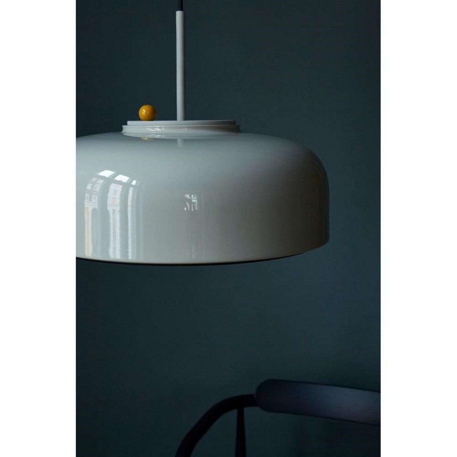 Podgy Pendelleuchte, grau/gelb, Ø 42 cm PLEASE WAIT to be SEATED - Esszimmer - Aluminium