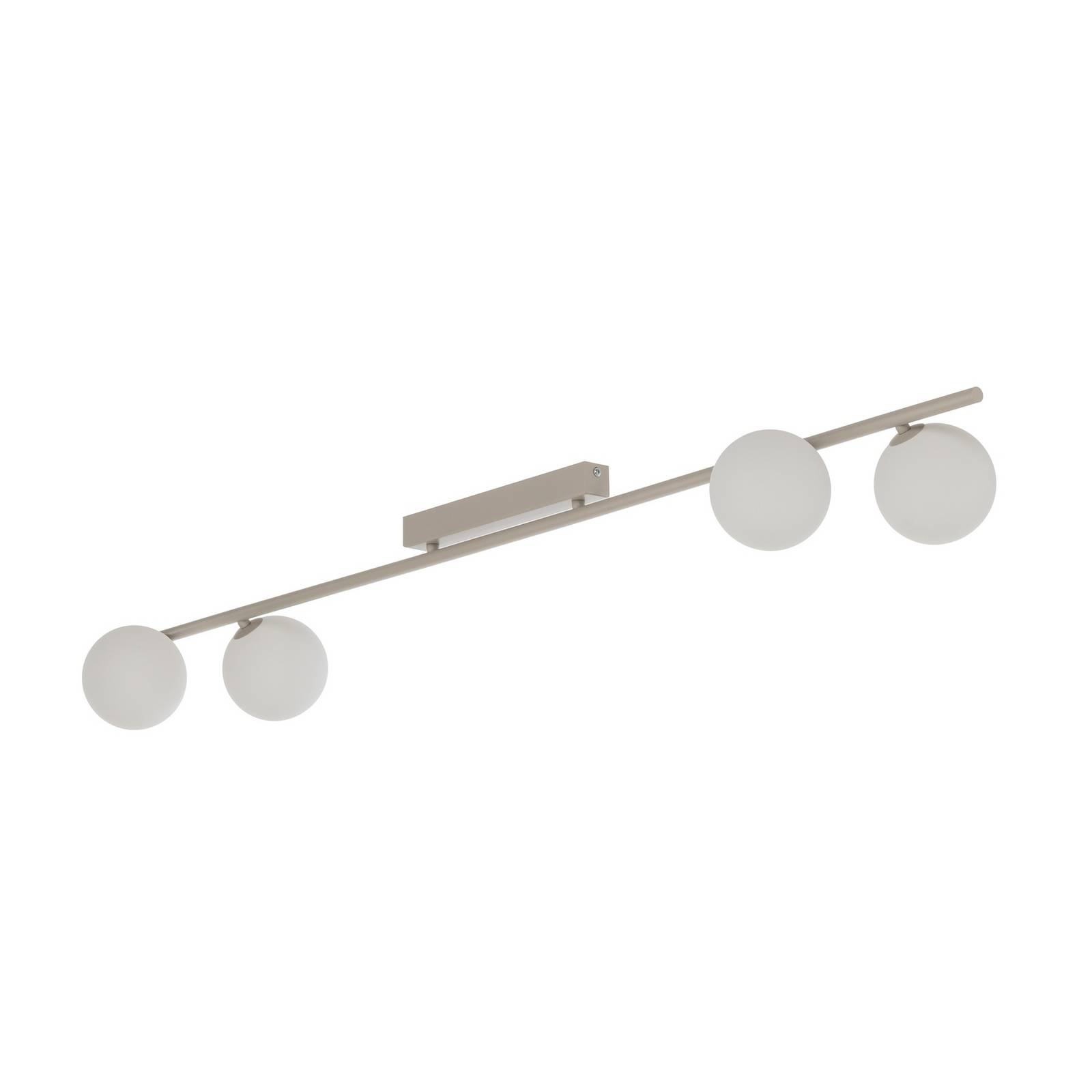 Lampa sufitowa Imelo, kremowa, 4-punktowa, szkło, długość 140 cm