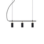 Hubble 3 hanging light, black, length 75 cm - Globen Lighting