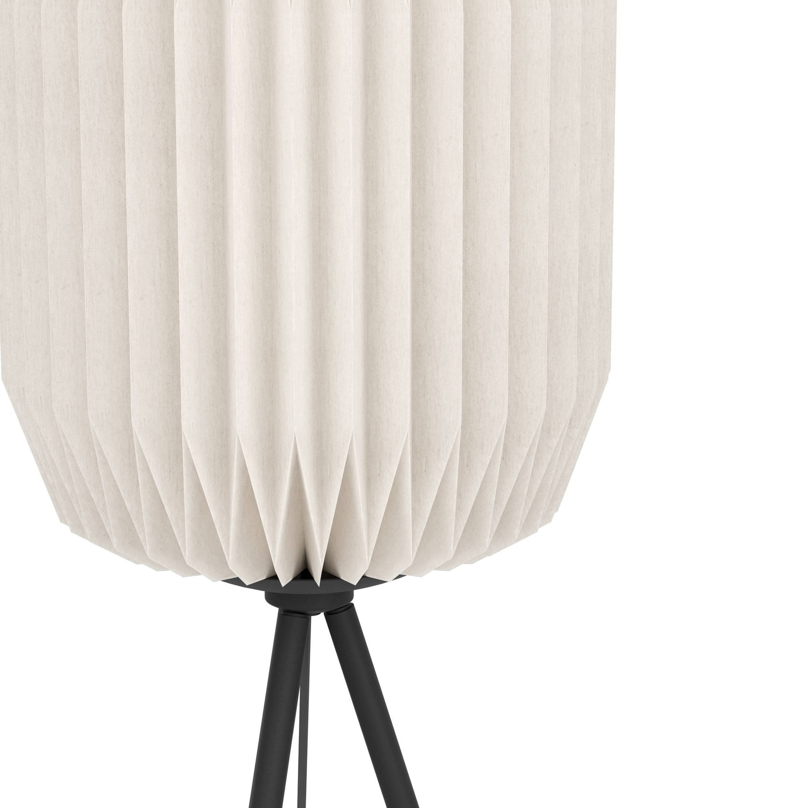 Stehlampe Belgrave, Höhe 141,5 cm, schwarz/weiß, Metall