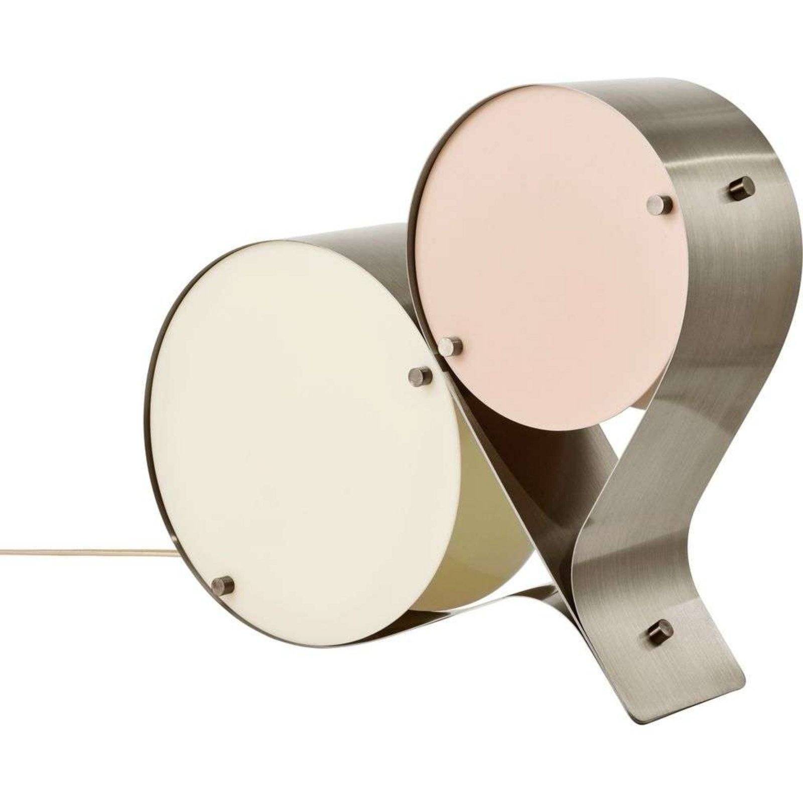 Coppia Candeeiro de Mesa Bronze Aço/Ivory/Blush - GUBI