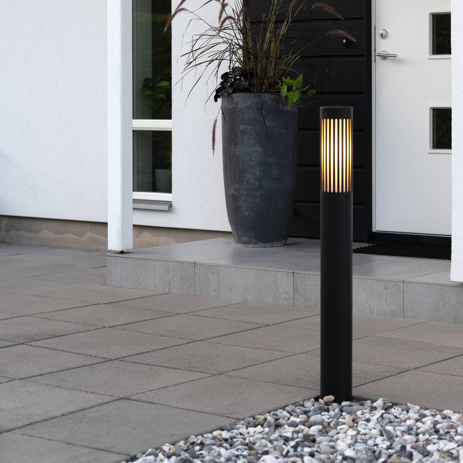 Słupek oświetleniowy Pistoia, czarna, wysokość 95 cm, metal, IP54