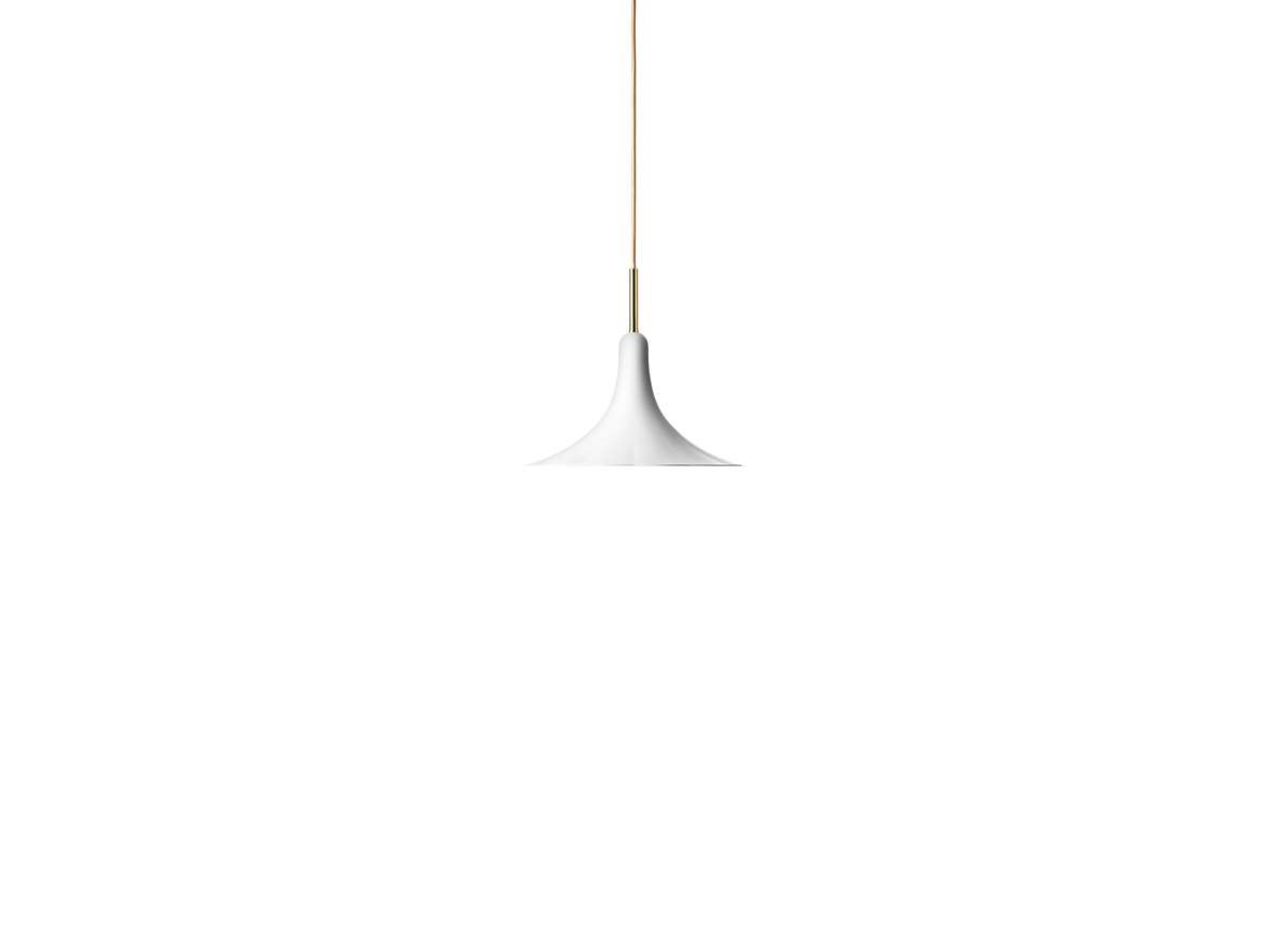 Petalii 1 hanglamp, wit/messing, Ø 28 cm - Nuura