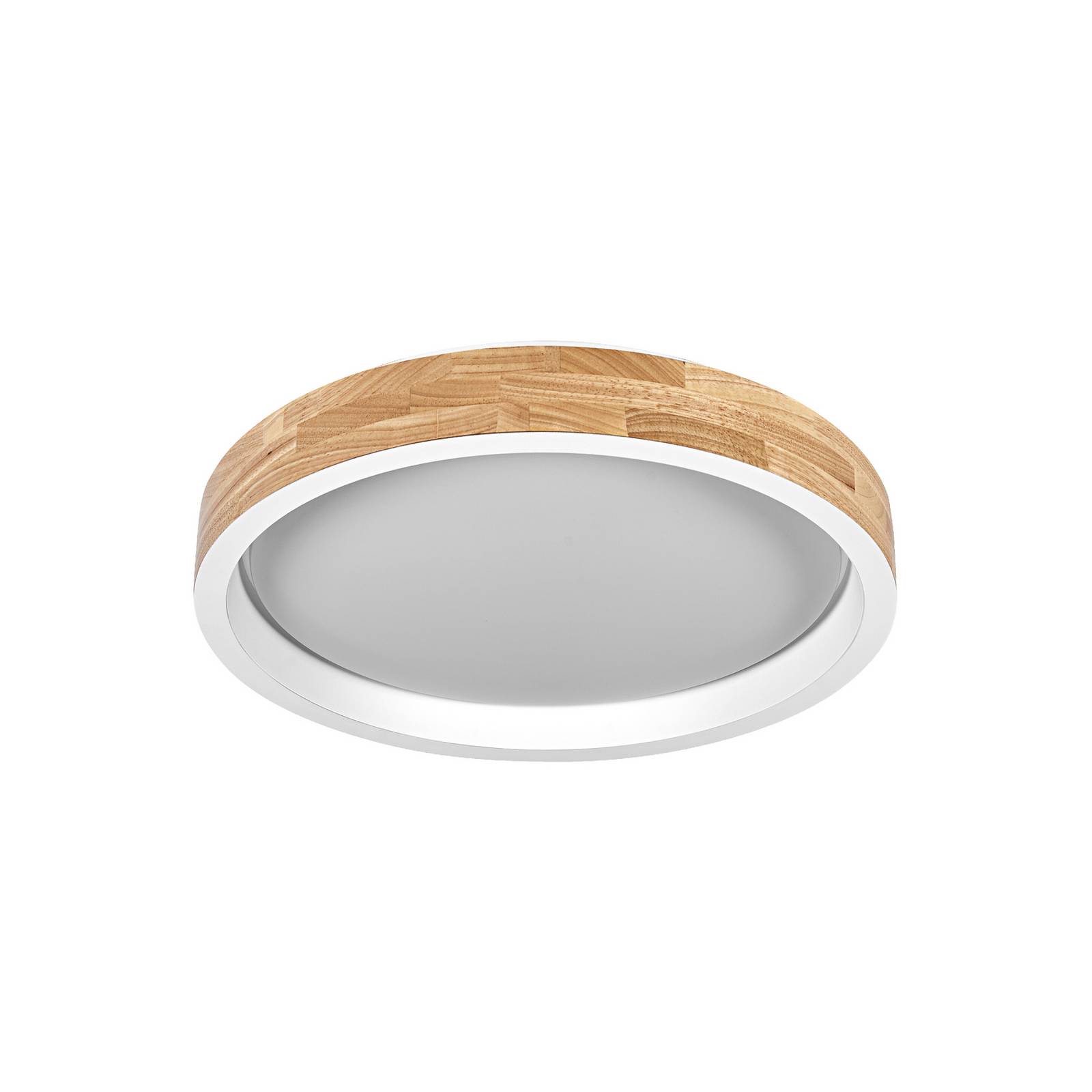 OSRAM LED-Deckenlampe ORBIS MARIANO, holz/weiß, Ø 41 cm, dim