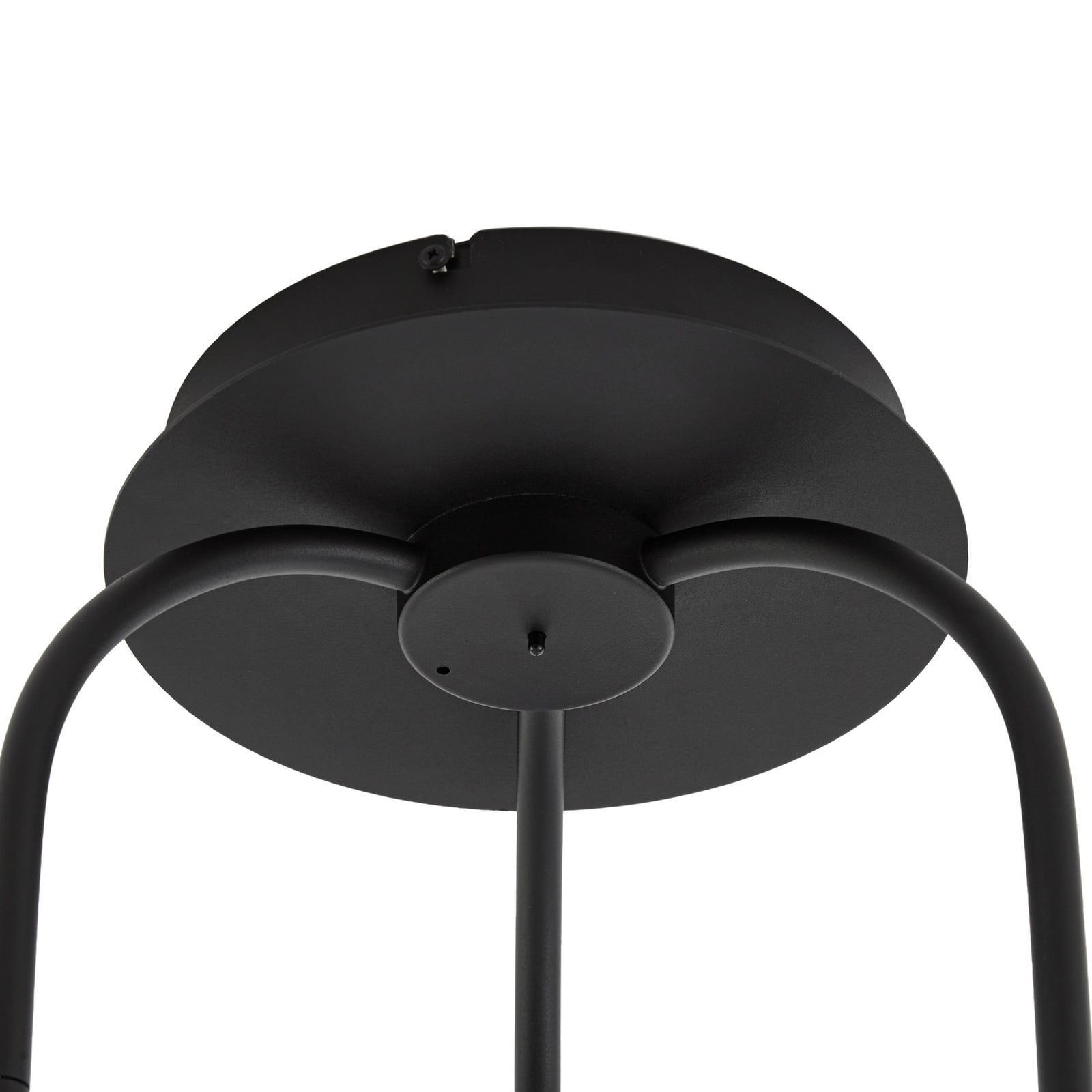 Lucande Sylvara LED outdoor ceiling light, black, CCT, 3-bulb