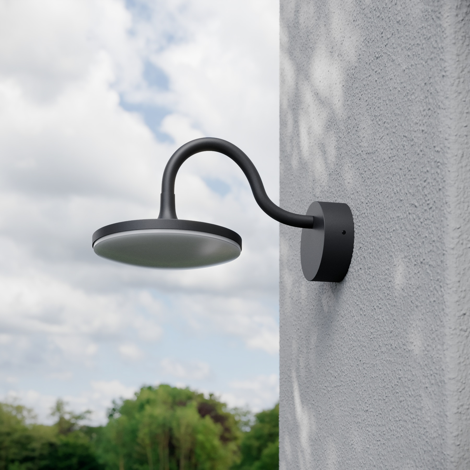 Arcchio Fineria udendørs LED-væglampe af aluminium
