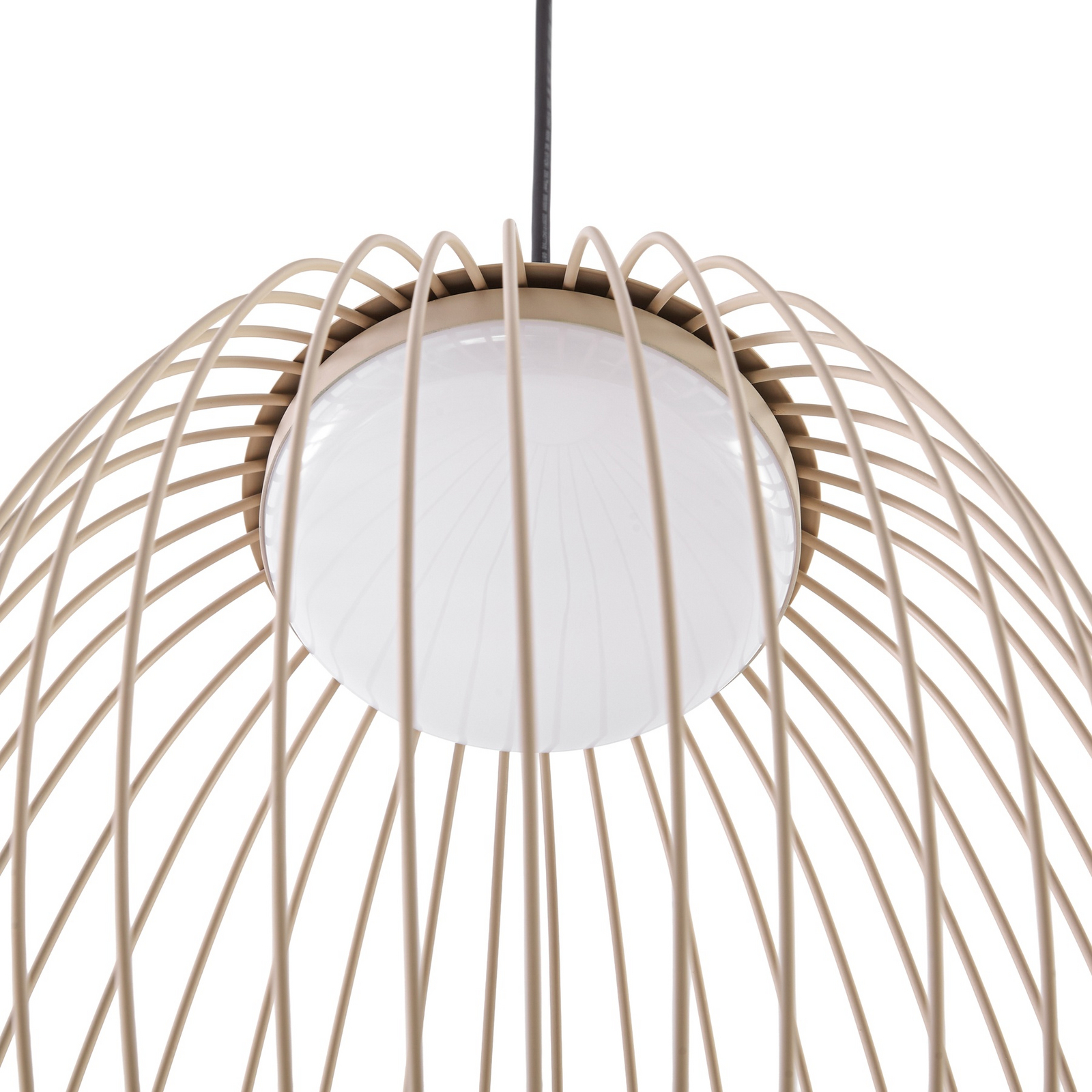 Lucande Richi LED-riippuvalaisin, beige, 40 cm, himmennettävä