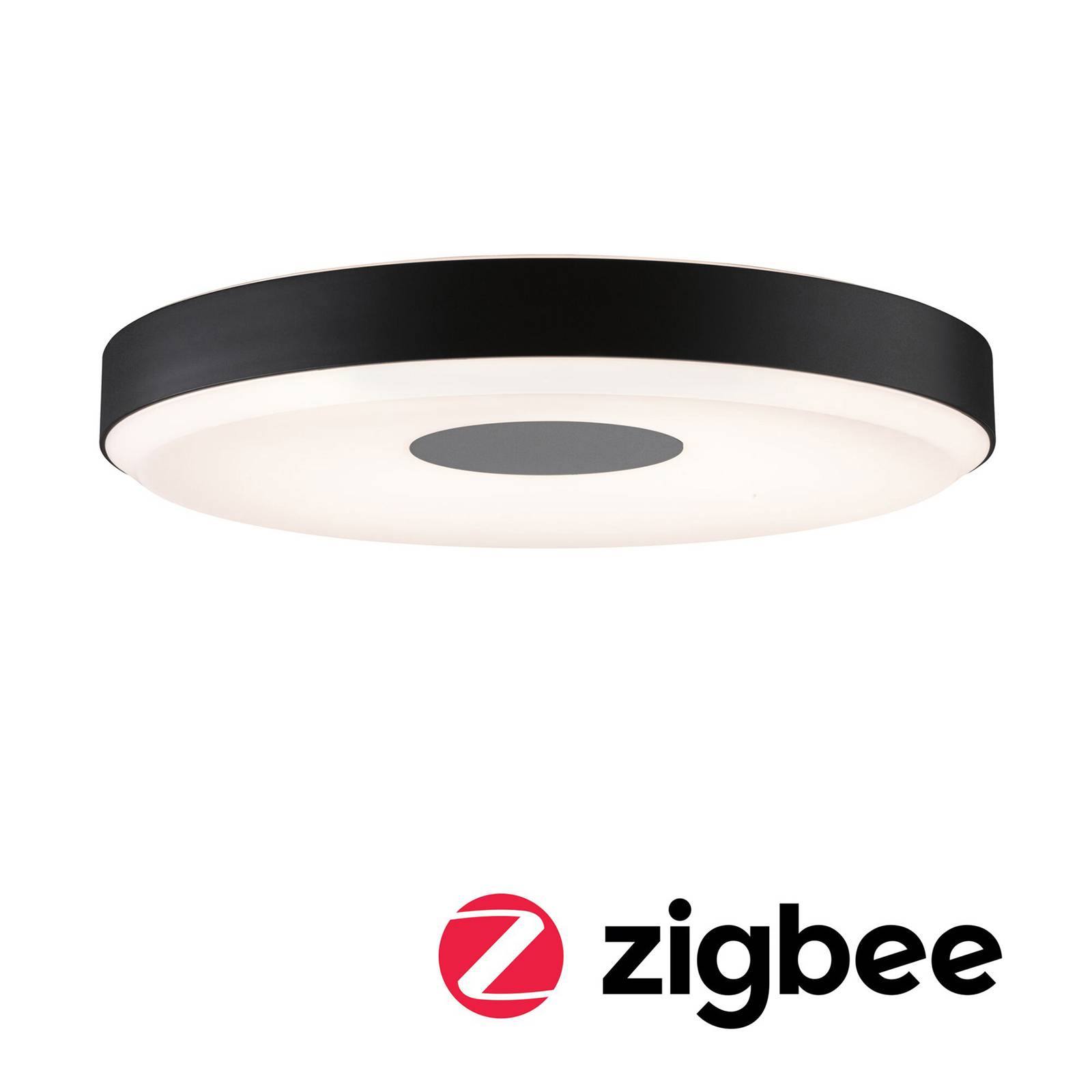 Paulmann Puric Pane plafonnier LED ZigBee noir