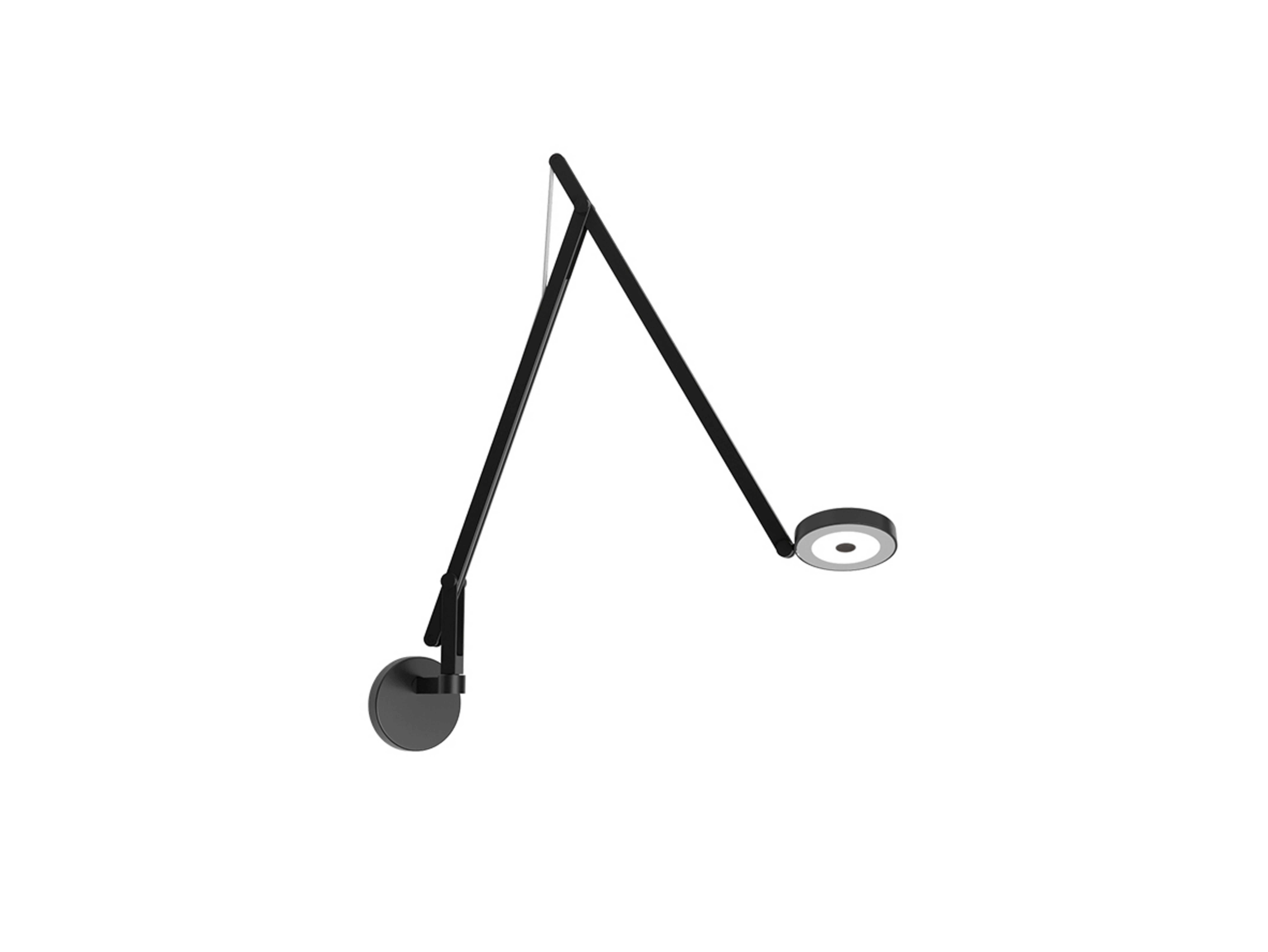 String W2 Applique da Parete DTW Matt Black/Silver - Rotaliana