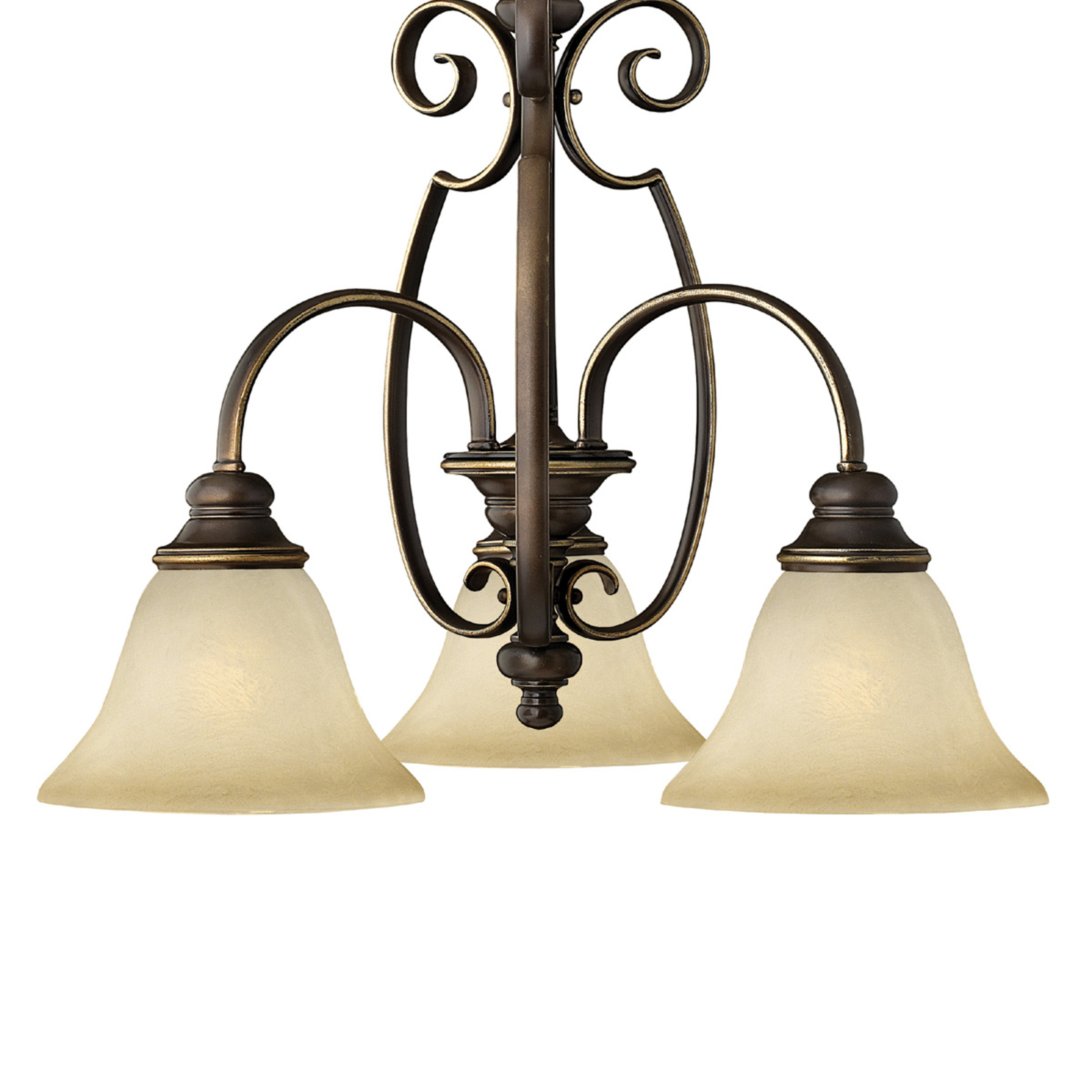 HINKLEY Cello Hanging Light Three Bulbs, for Living / Dining Room, Metal, glass, E27, 60 W, energy efficiency: A++, H: 53.3 cm
