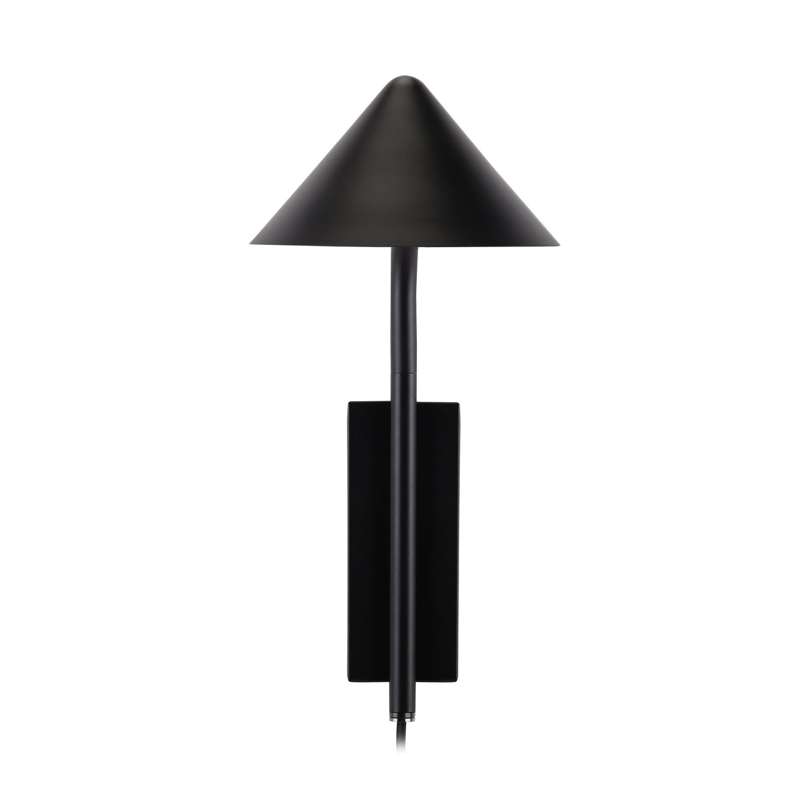 Applique Kuro, nera, 32 cm, con spina, G9 - Watt & Veke