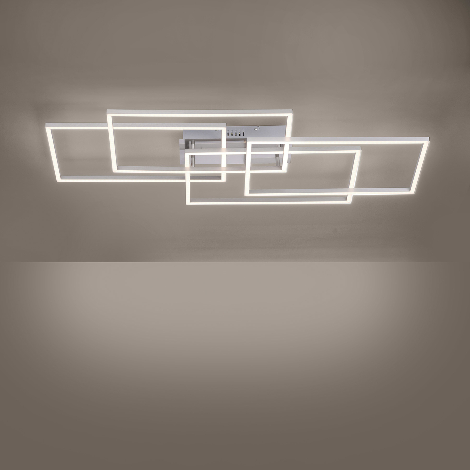 Lucande Lucardis LED-Deckenlampe, 4-flammig, eckig