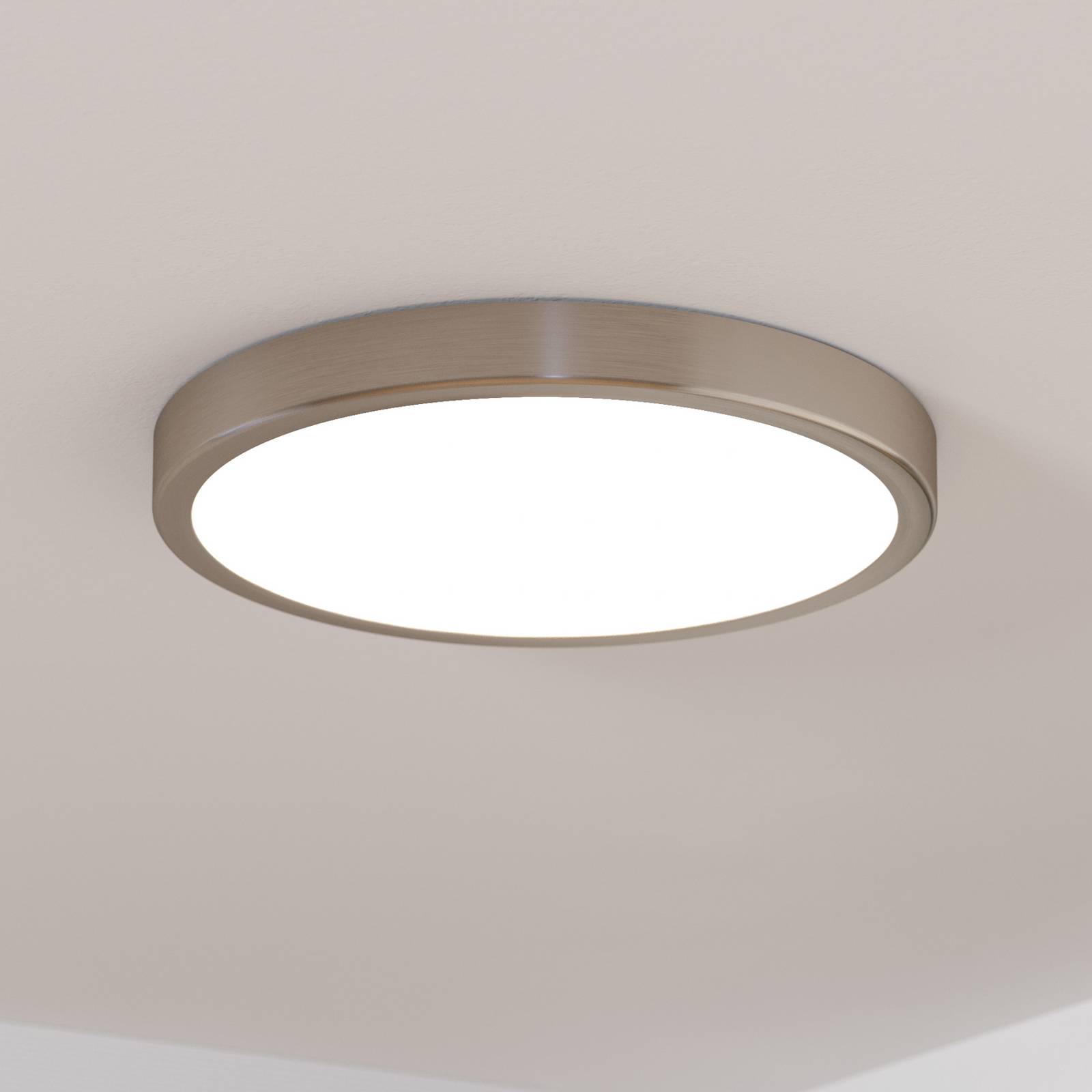 EGLO Panneau LED apparent Fueva 5 IP20 830 nickel Ø28,5cm