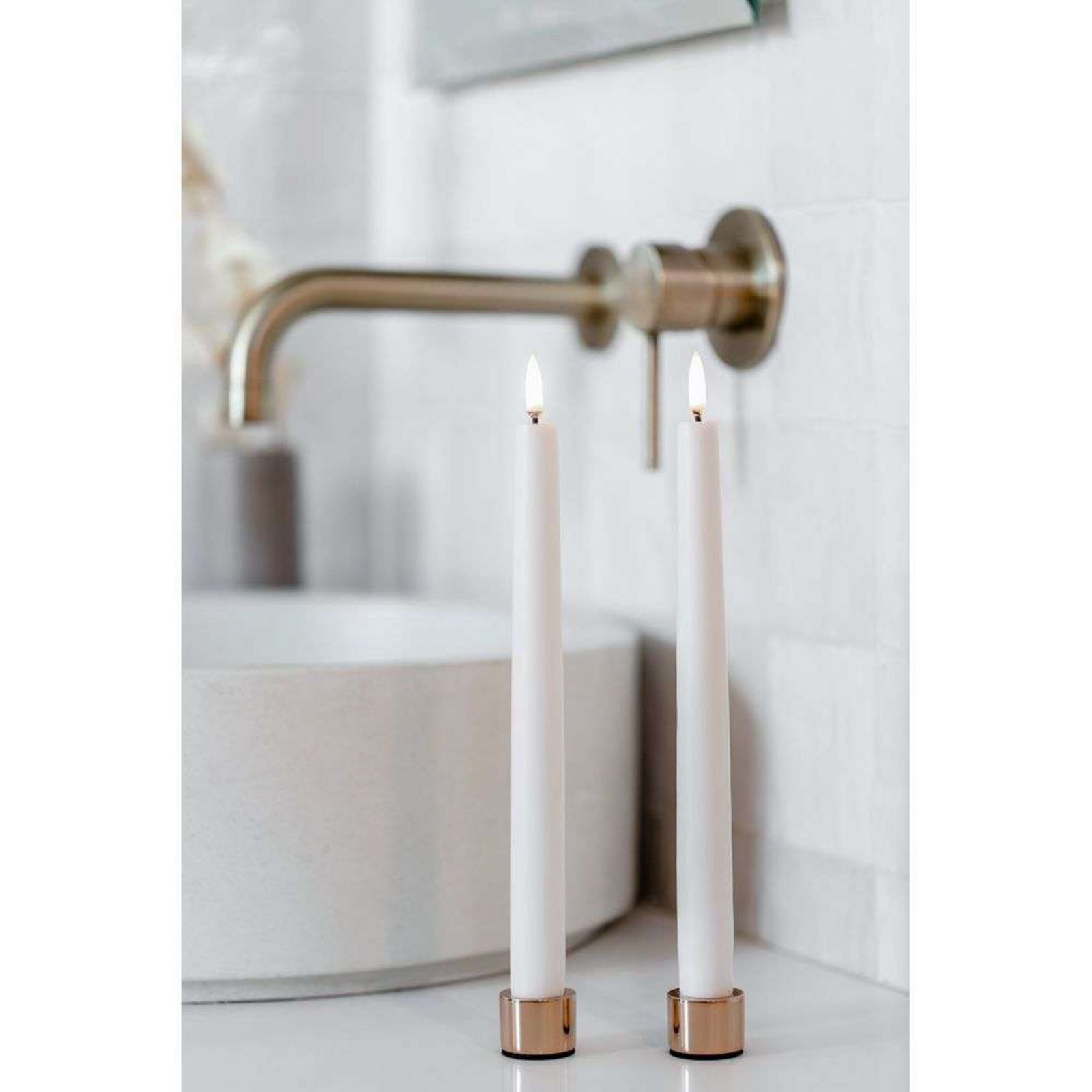 Light Candle Holder Taper 2 pcs. Rose Gold - Uyuni Lighting