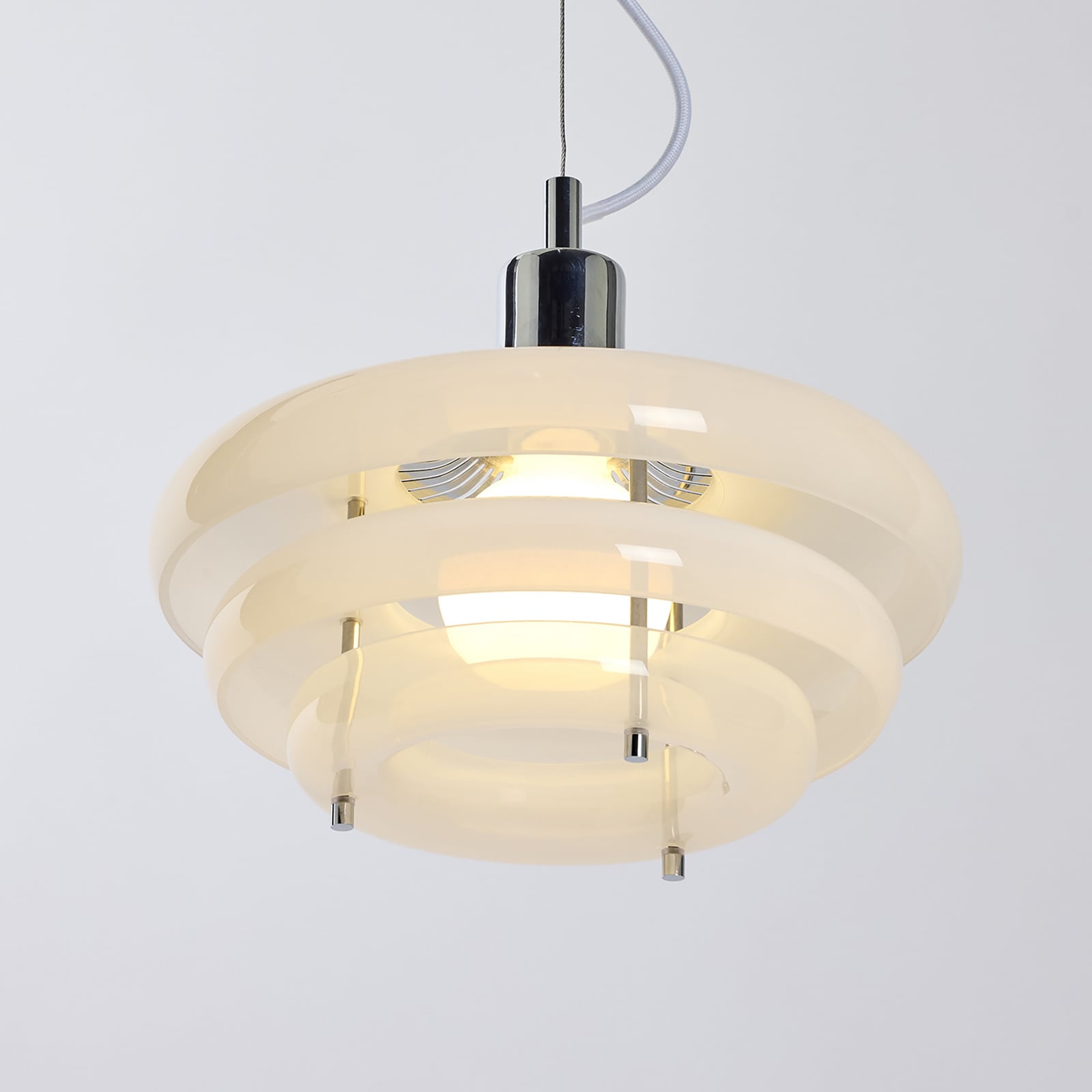 Lampada a sospensione Sunset Ø 28 cm, bianco nebbia - MARKET SET