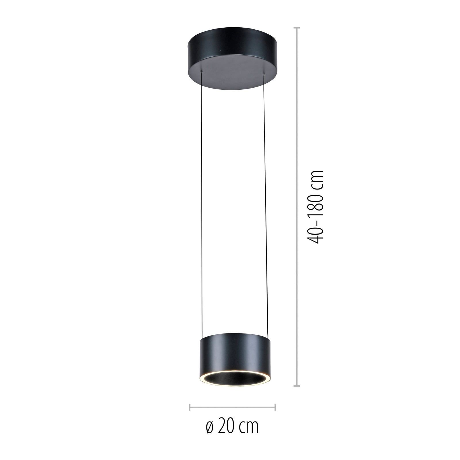 Clipse LED-Pendellampe, grau, Ø 20cm CCT Dimmer 2-flg - PURE Clipse LED-Pendellampe, grau, Ø 20cm CCT Dimmer 2-flg - PURE