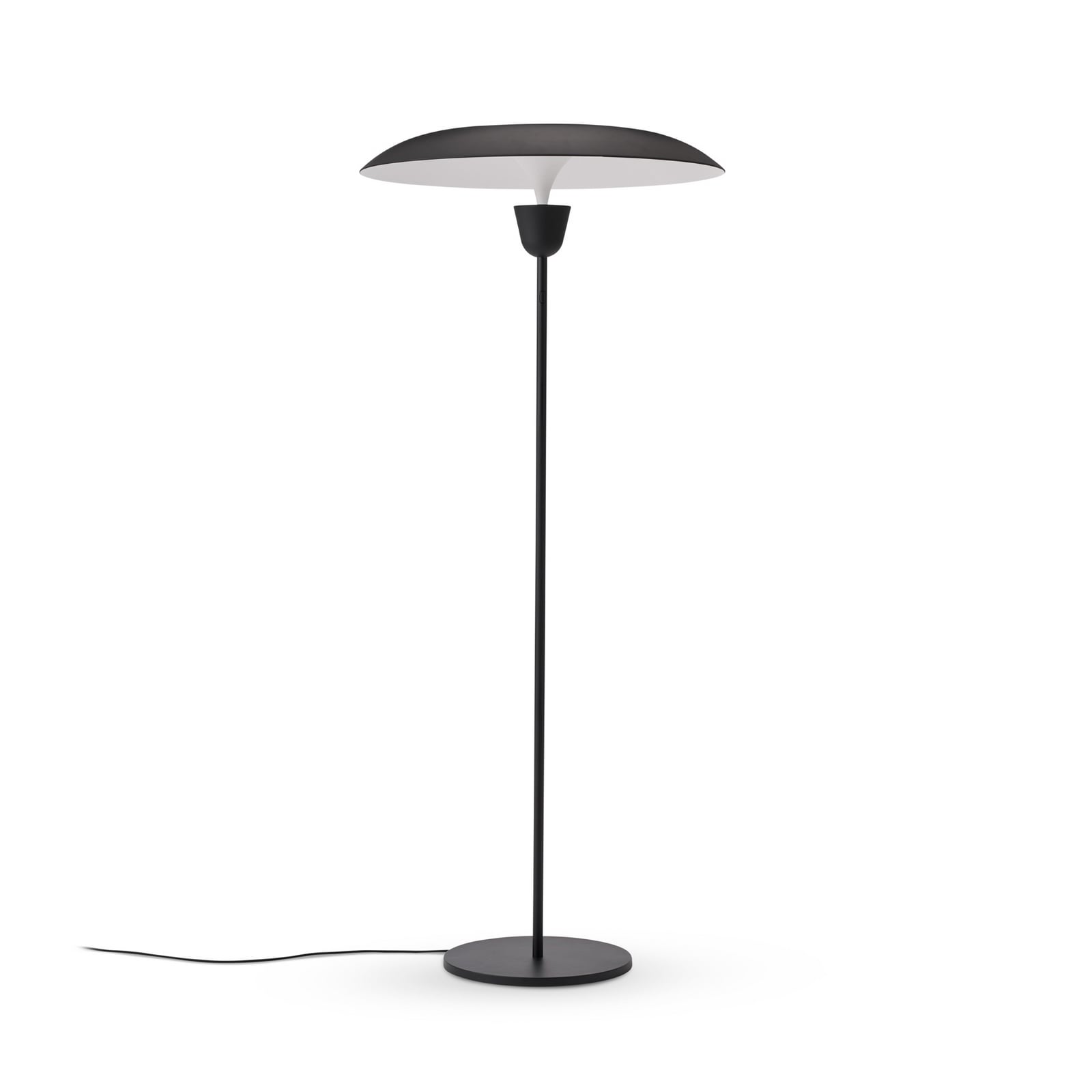 NEW WORKS LED-põrandalamp Kantarell, must, hämardatav, 127 cm
