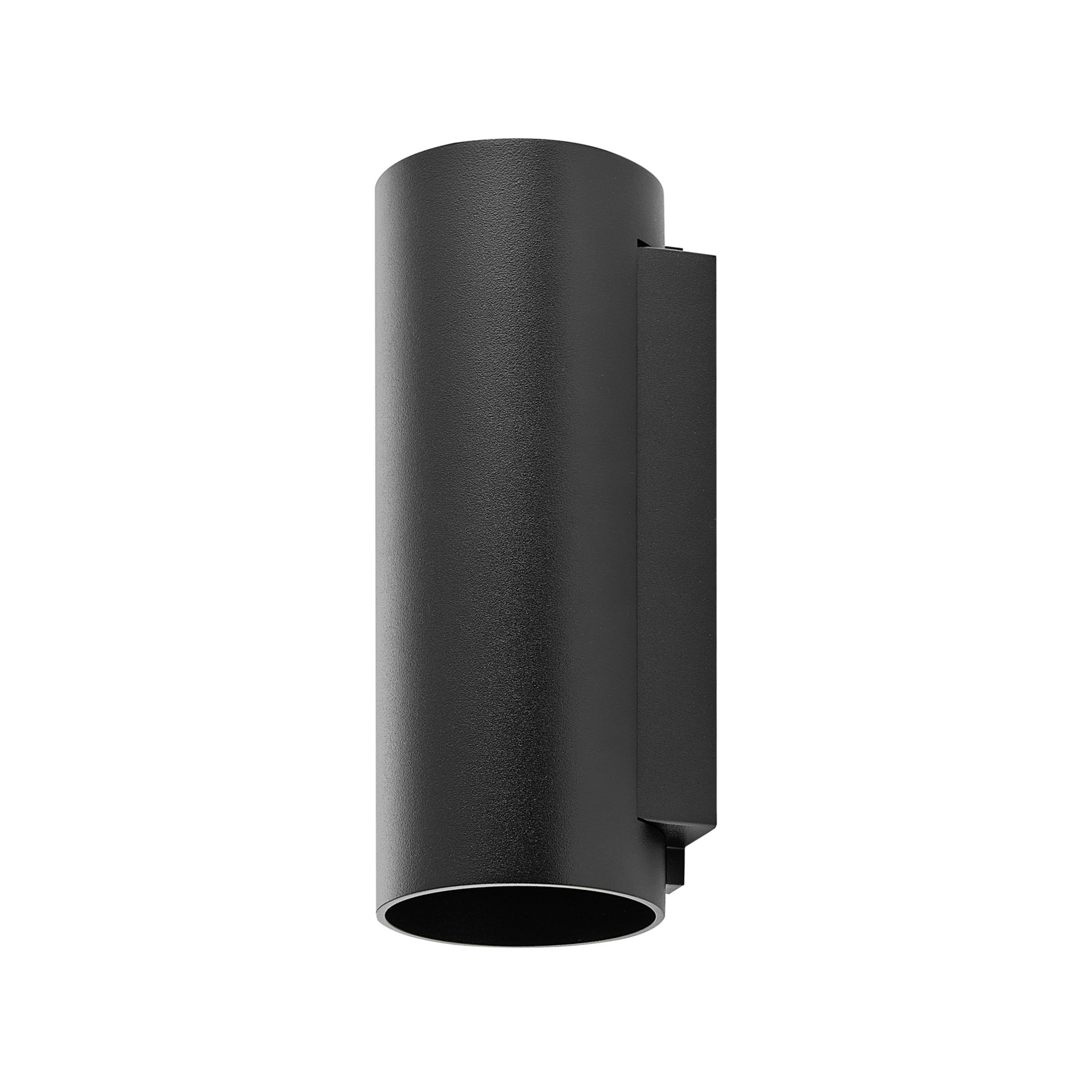 Außenwandlampe CAN, schwarz, 2-flg., Ø 8 cm IP65 Metall GU10