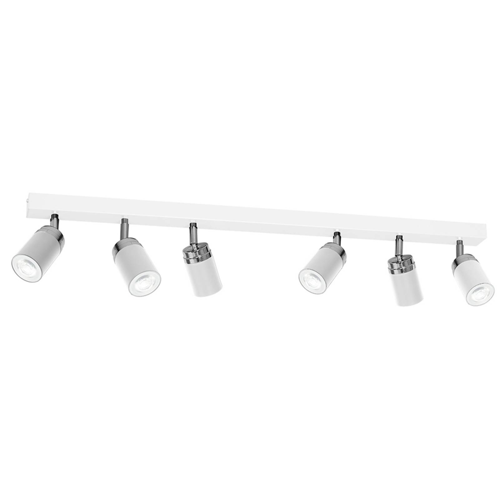 Spot pour plafond Reno à 6 lampes blanc/chromé