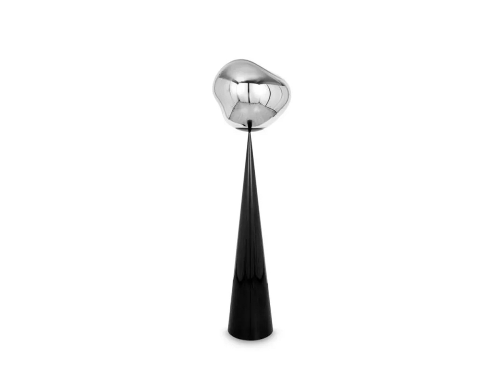 Melt Cone Fat Podna lampa Srebro/Crna - Tom Dixon