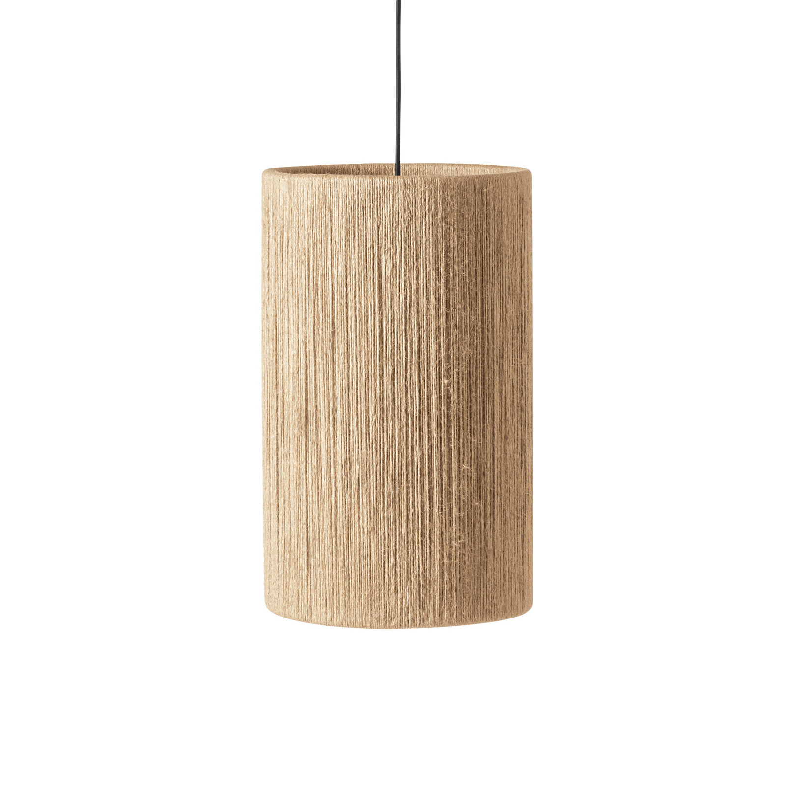 Ro hanglamp Ø 30 cm, beige textiel - Handgemaakt