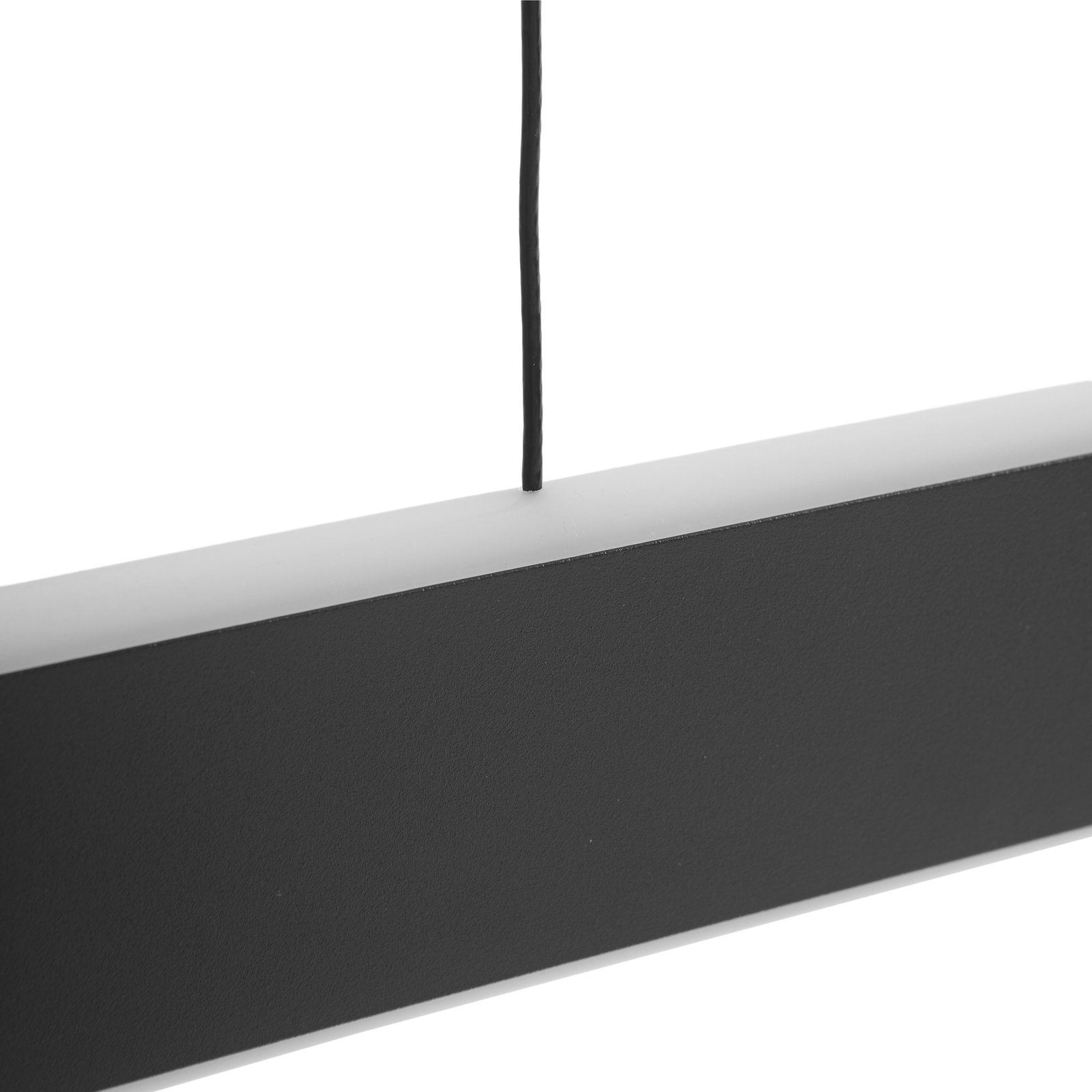 Lucande LED-Hängeleuchte Philine, Länge 121 cm schwarz Eisen